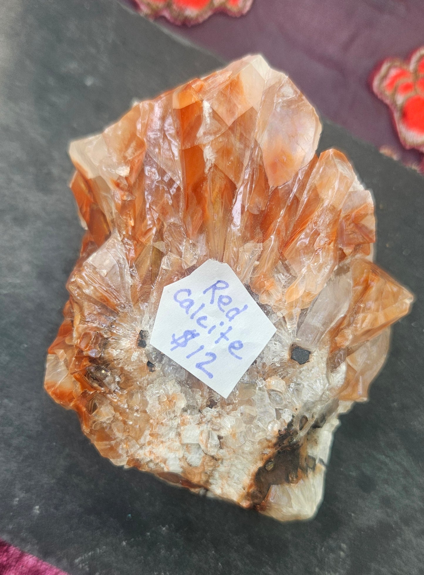 Red Calcite cluster
