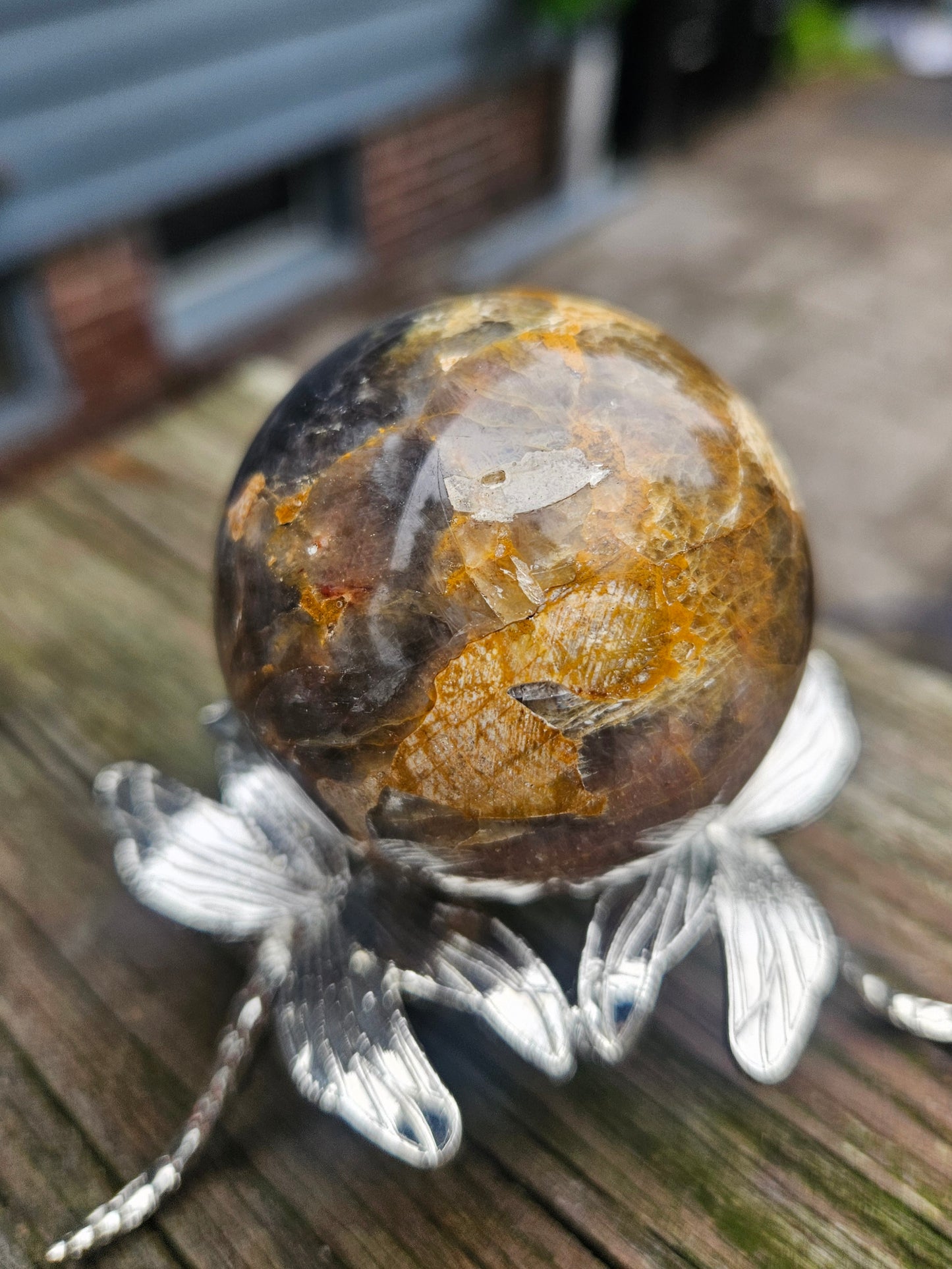 Golden Moonstone Sphere