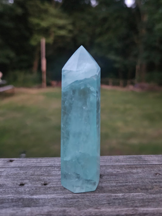 Aqua Green Fluorite Tower