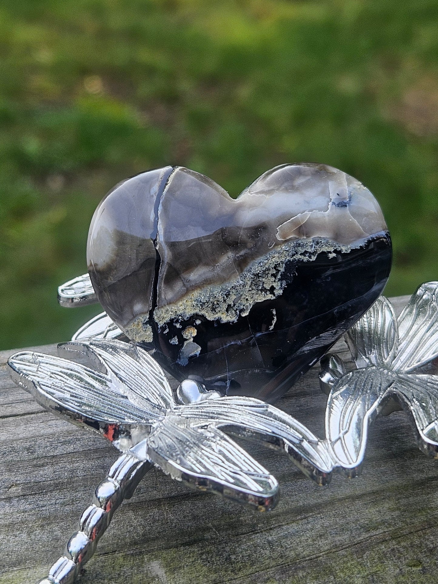 Volcano Agate heart