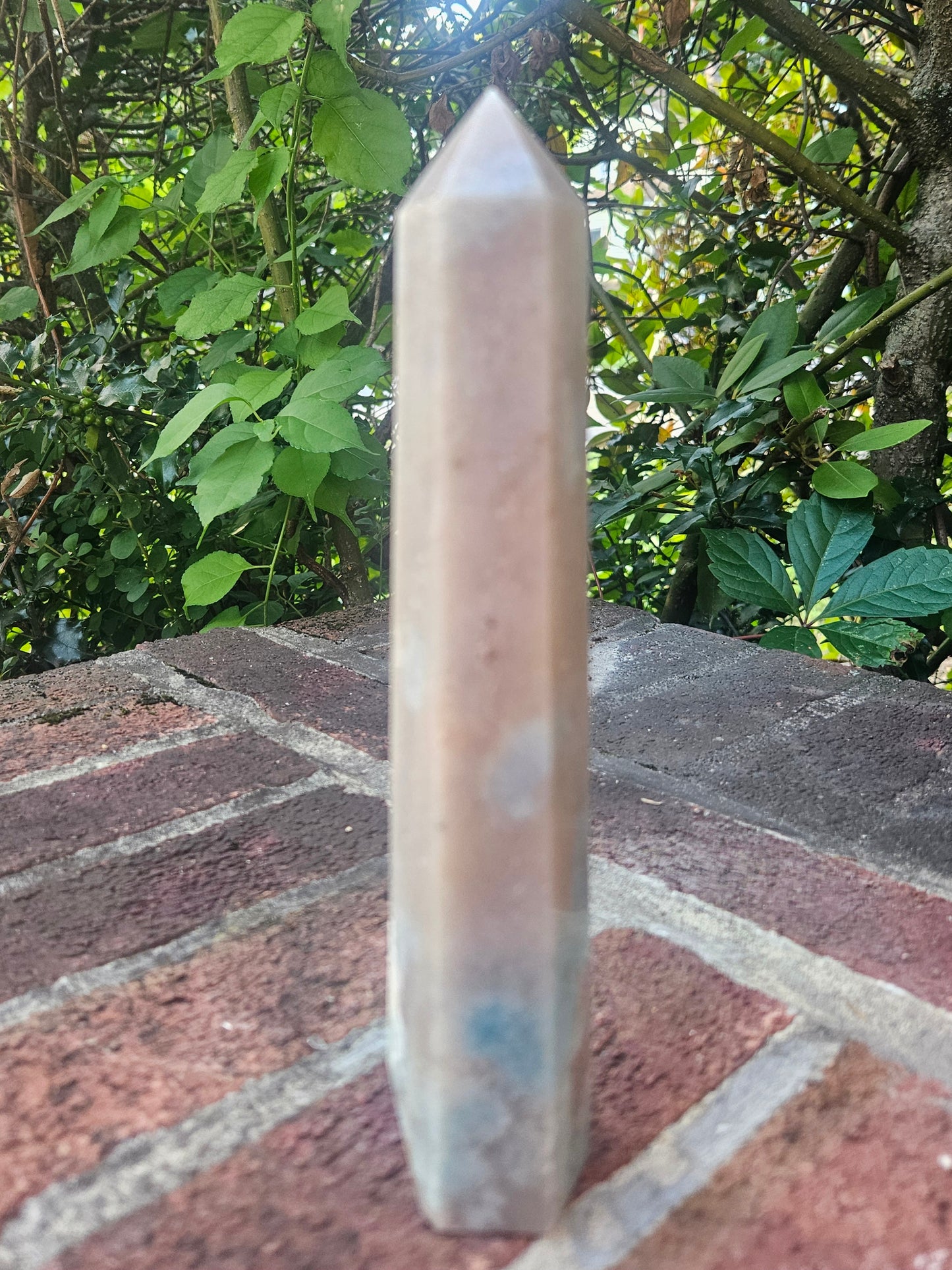 Blue Flower Agate tower
