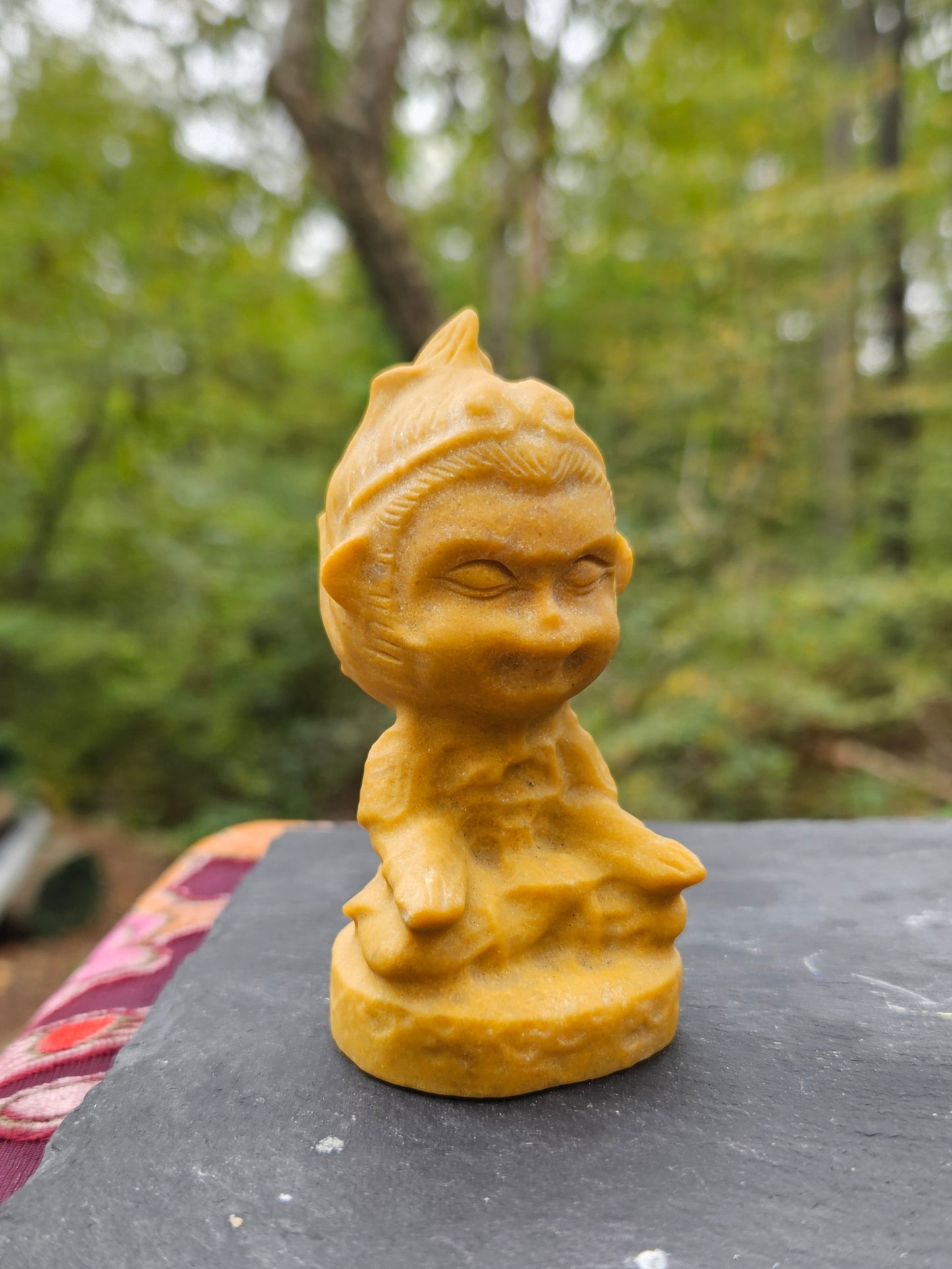 Unique Yellow Jasper meditative carving 😍