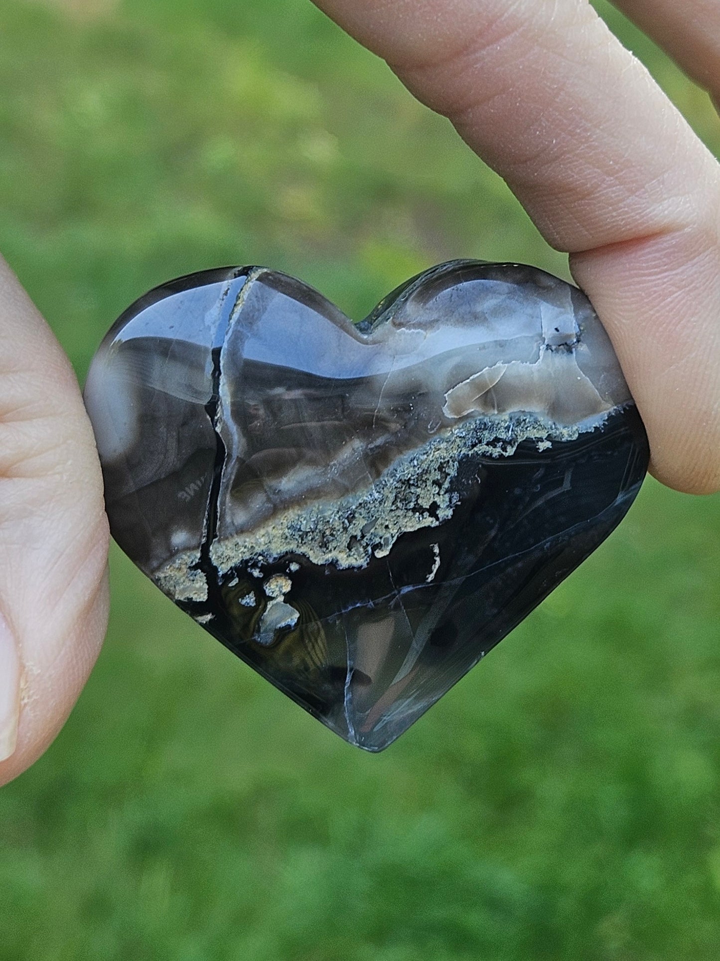 Volcano Agate heart