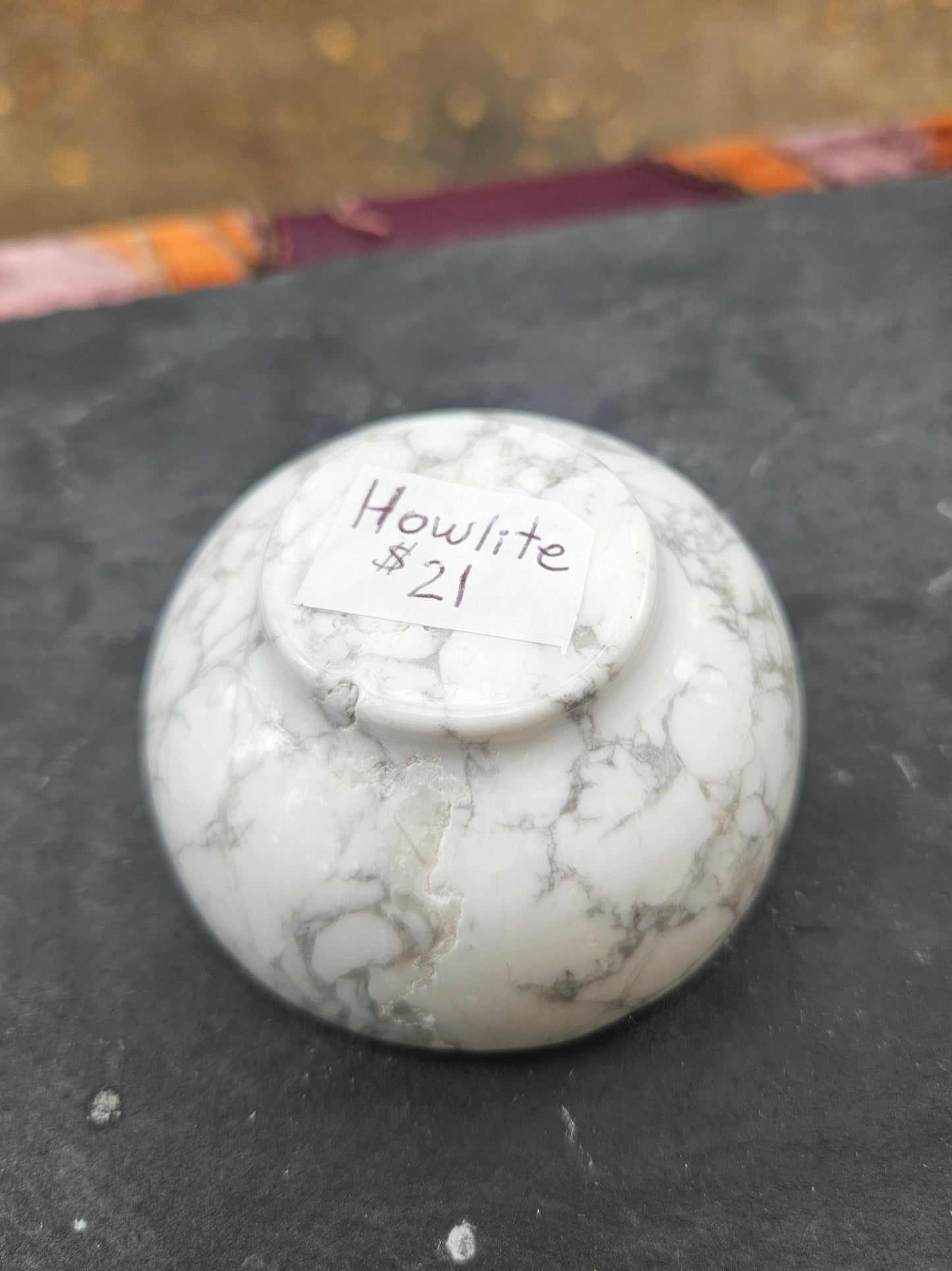 White Howlite bowl