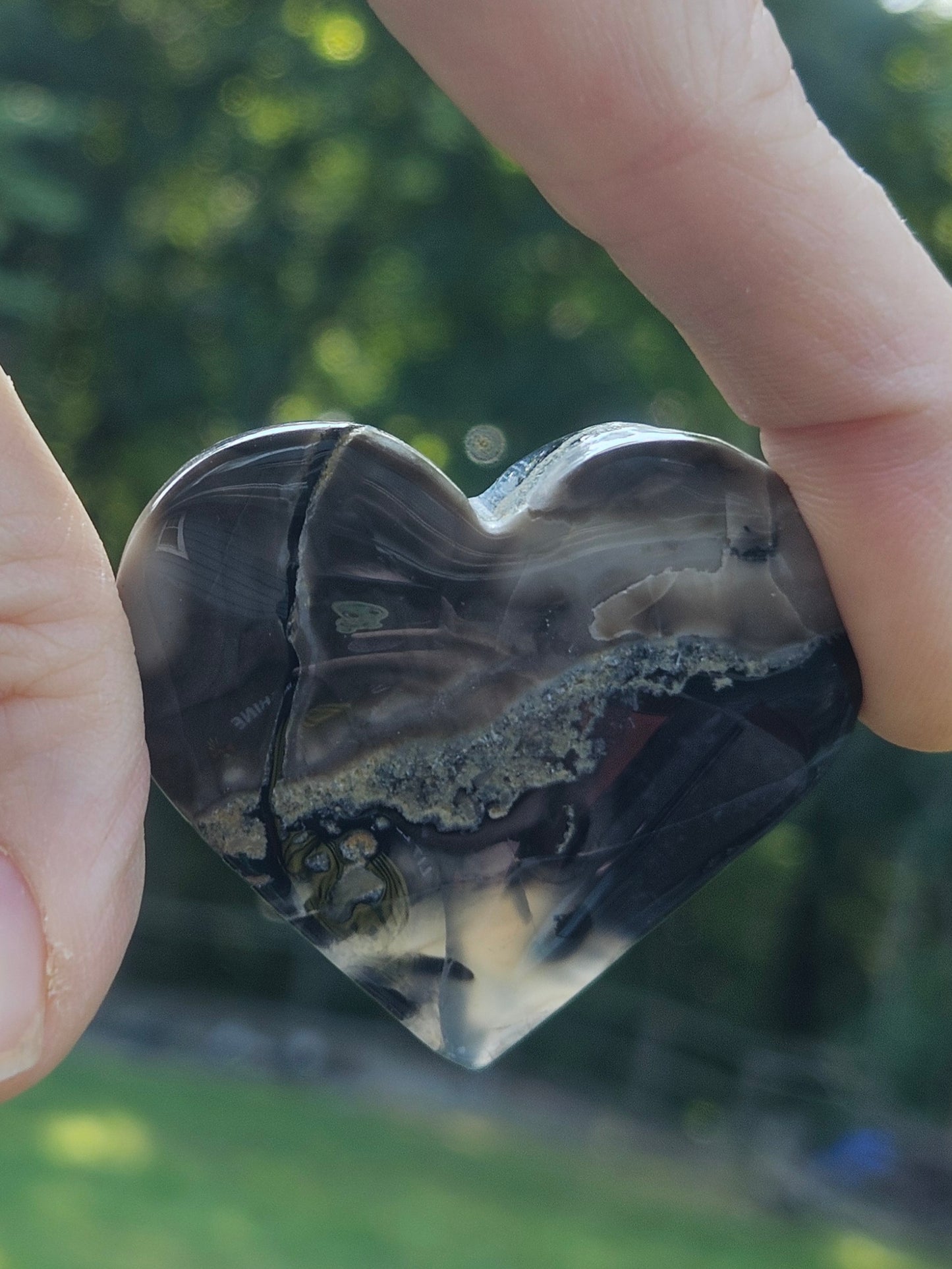Volcano Agate heart