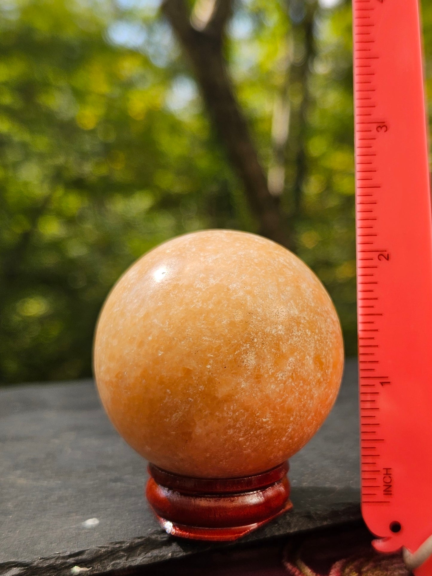 Orange Calcite sphere