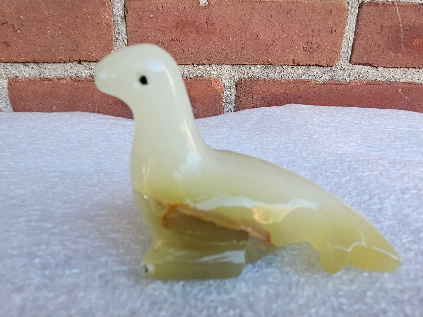 Pistachio Calcite Seal carving 💛