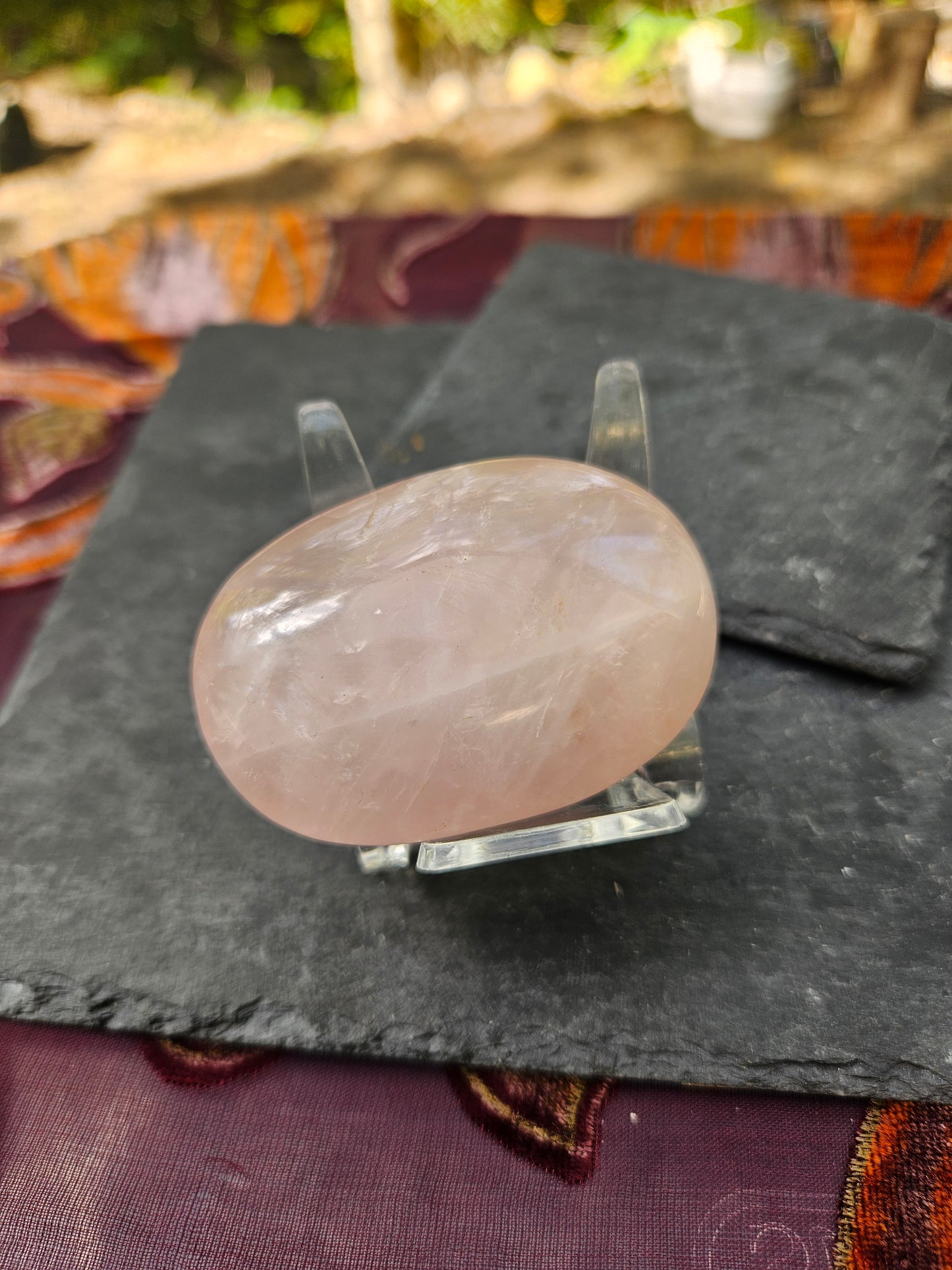 Rose Quartz palm stone