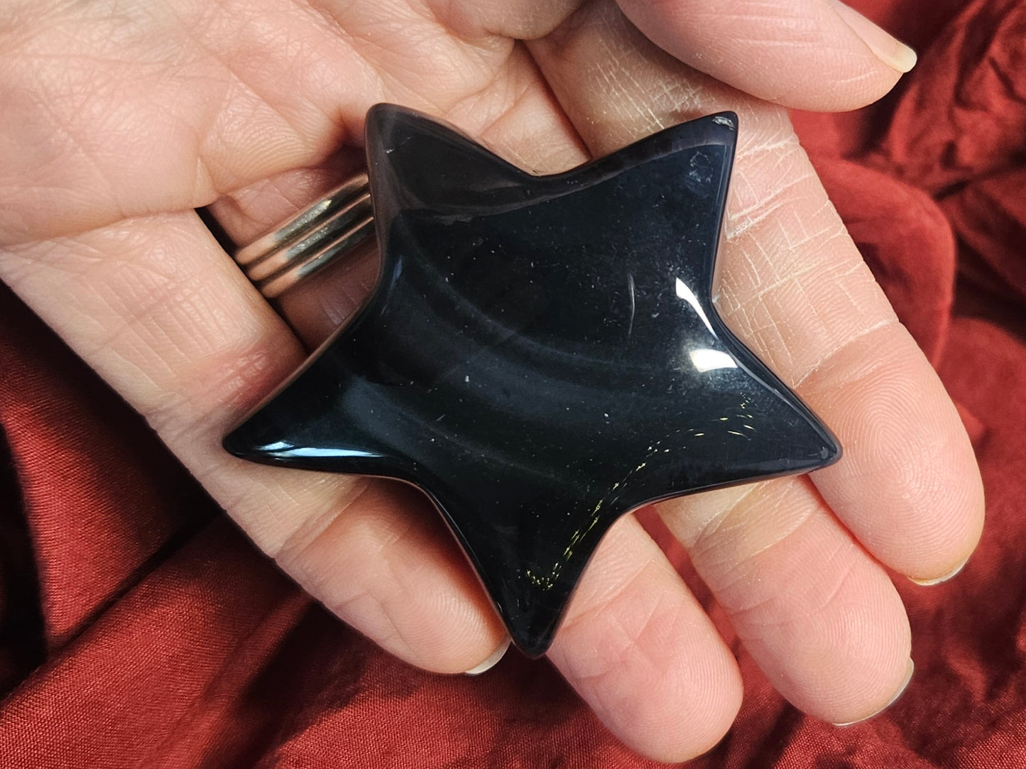 Black/Silver Sheen Obsidian Star