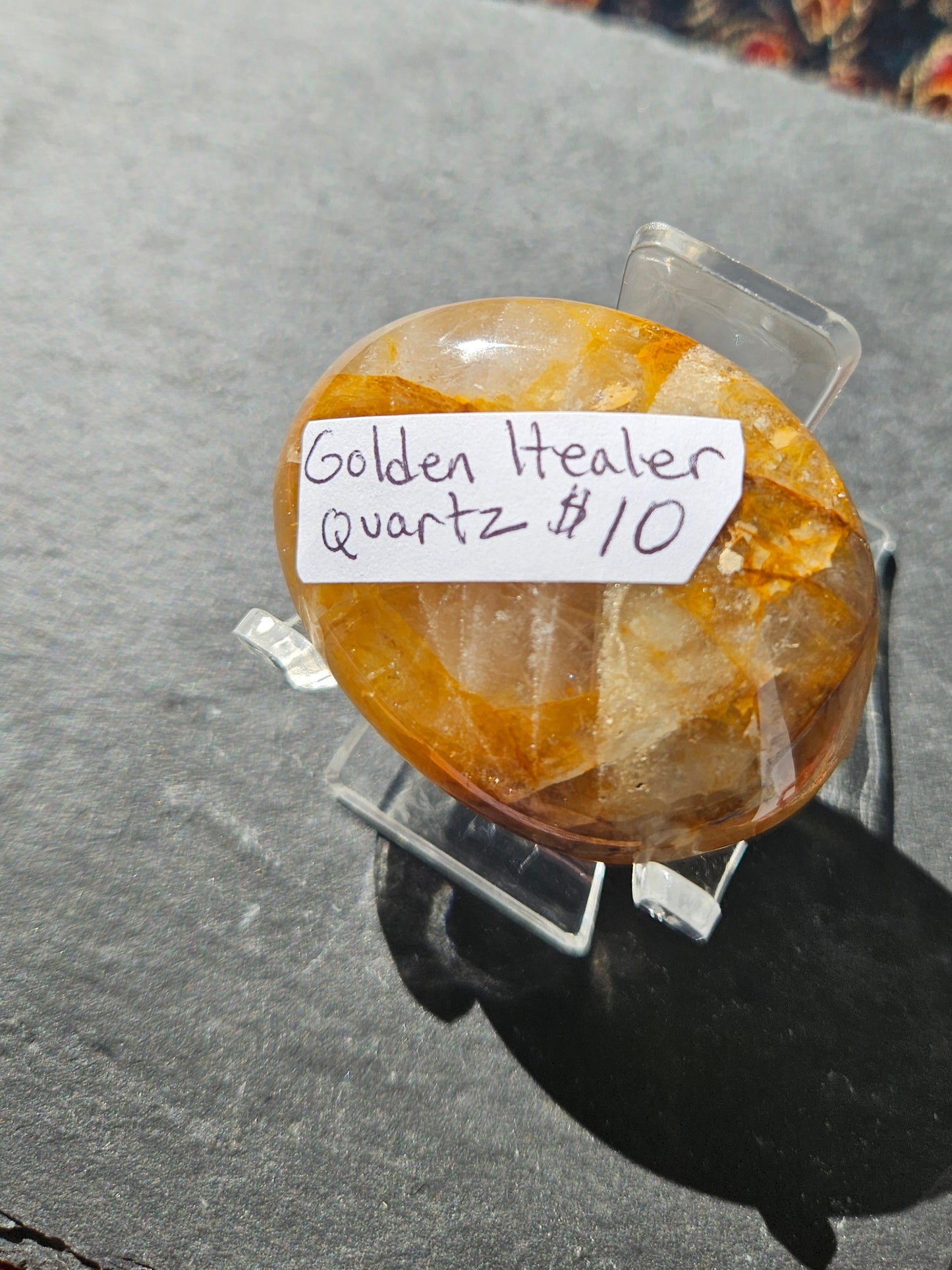 Golden Healer palm stone