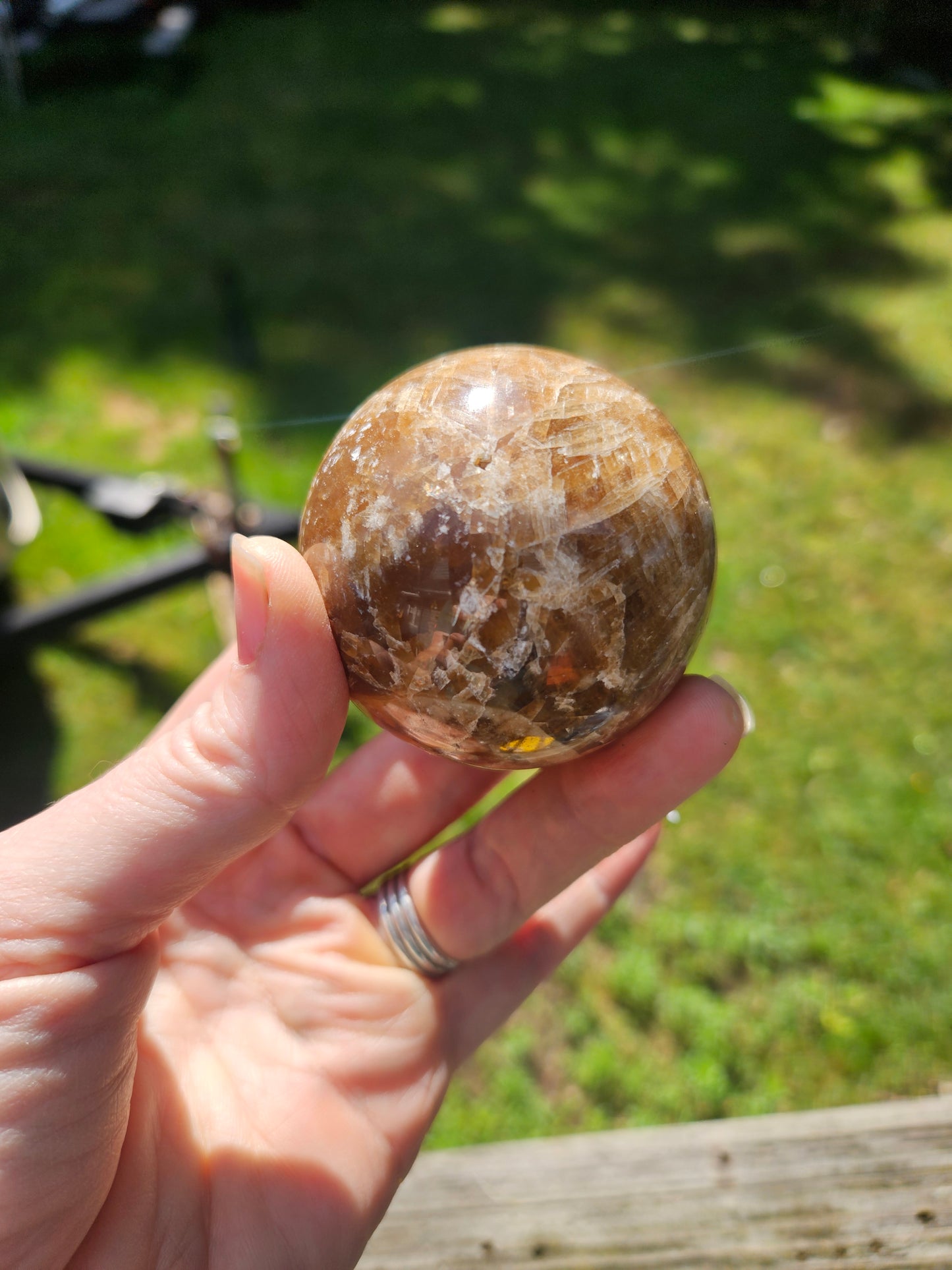 Golden Moonstone sphere