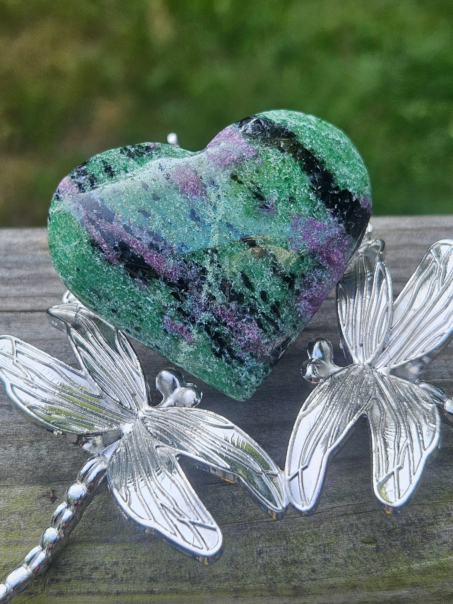 Ruby in Zoisite heart