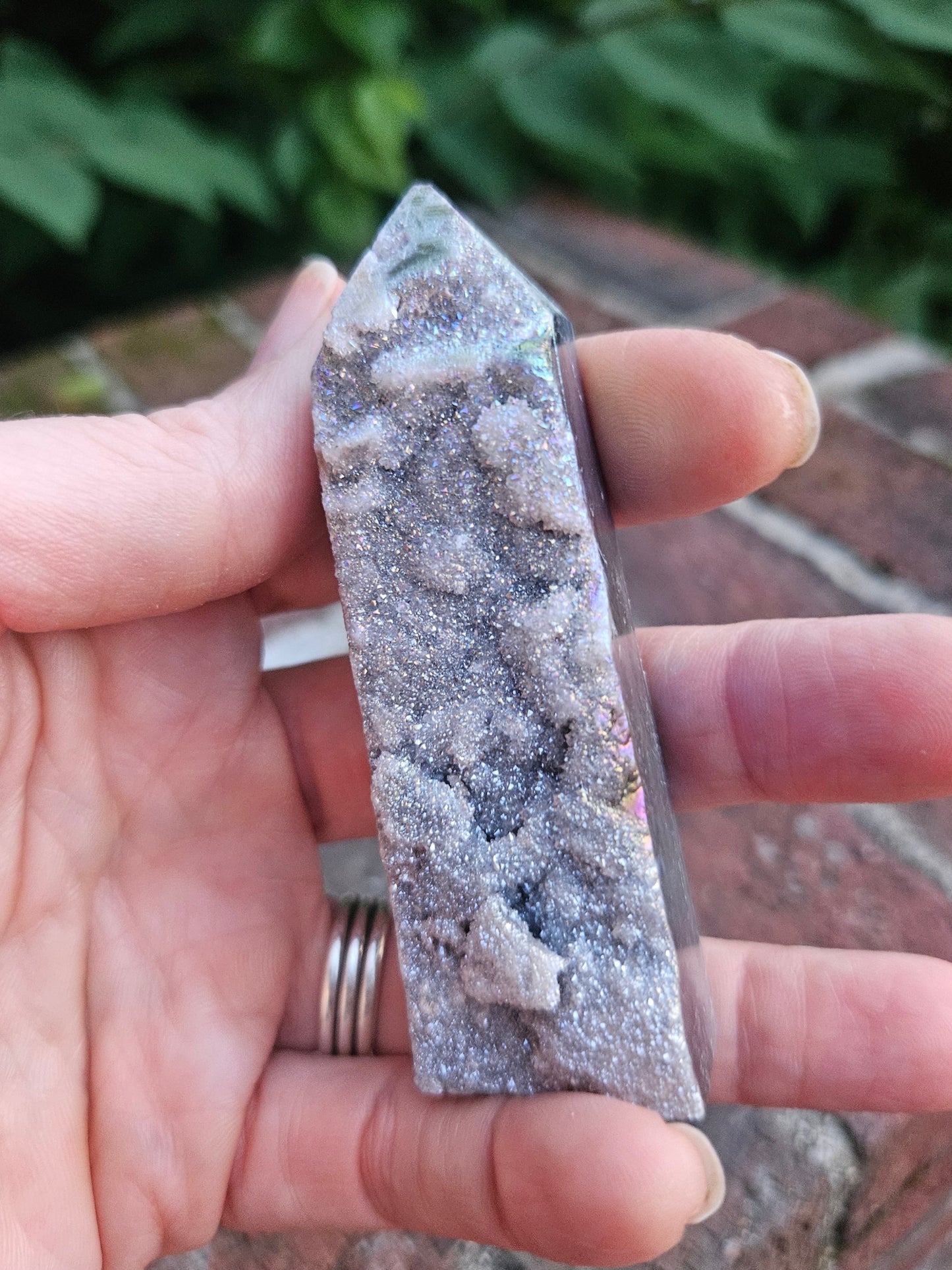 Aura Quartz druzy tower