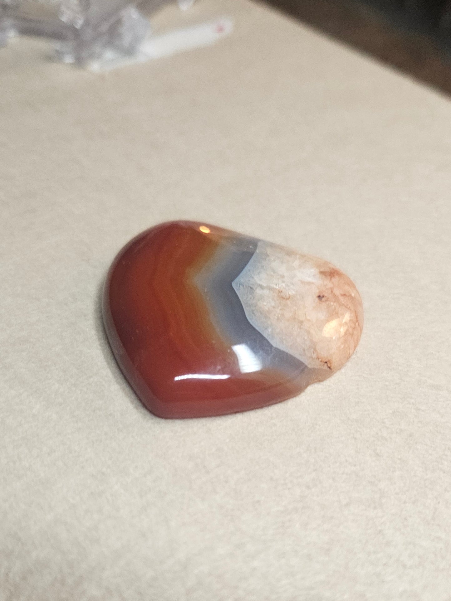 Carnelian Agate heart