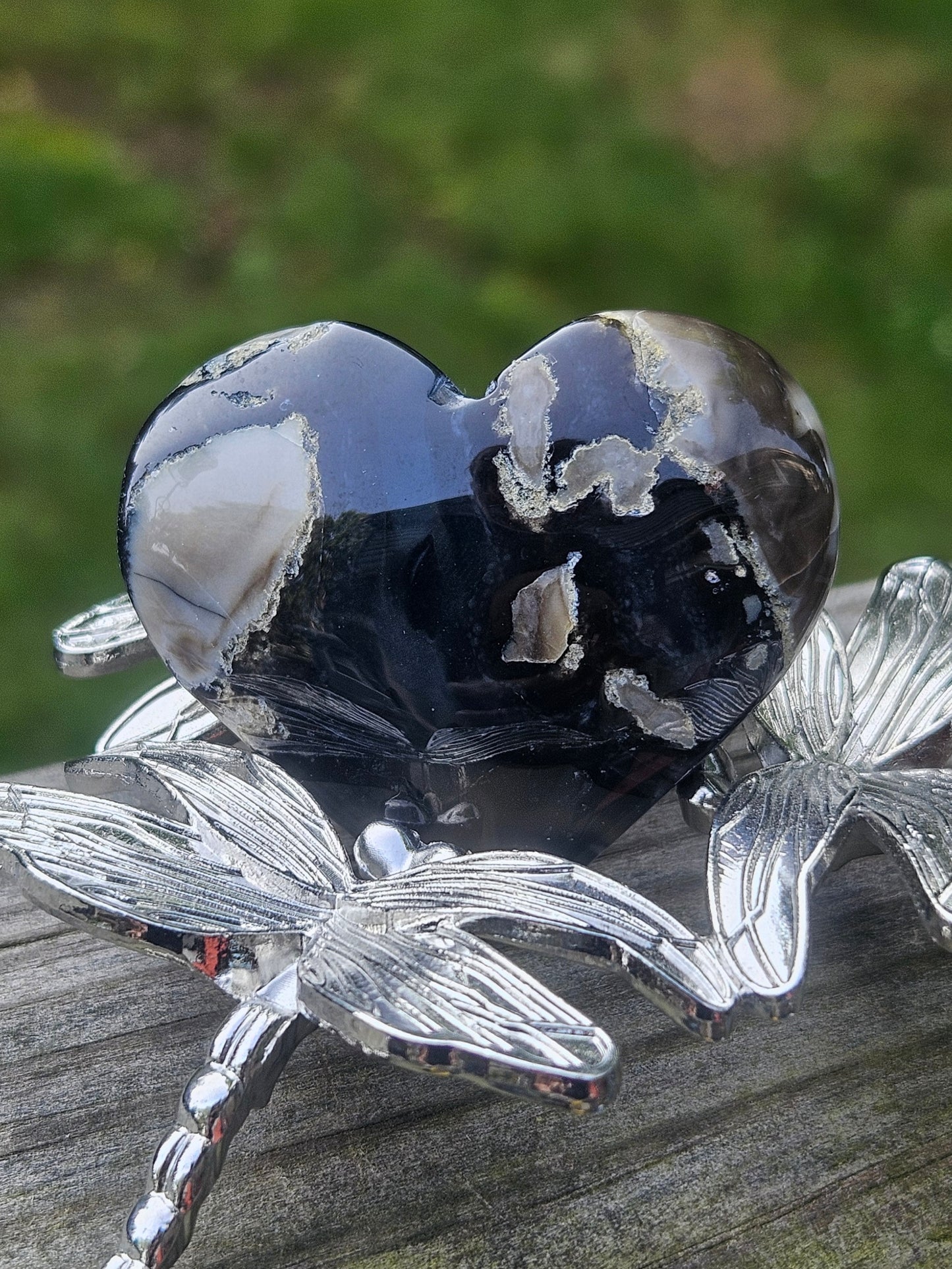 Volcano Agate heart