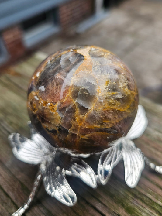 Golden Moonstone Sphere