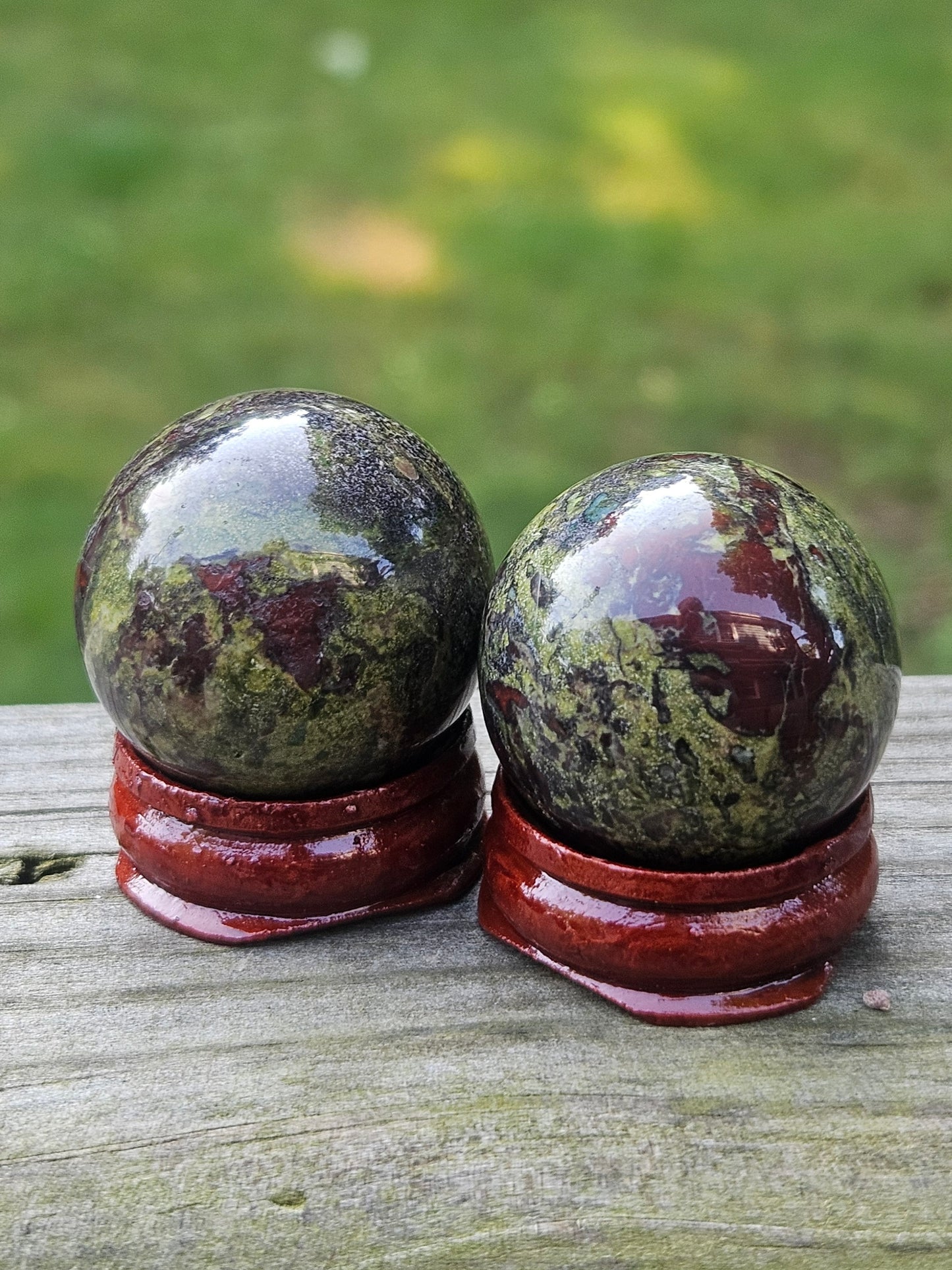 Dragon's Blood Jasper spheres