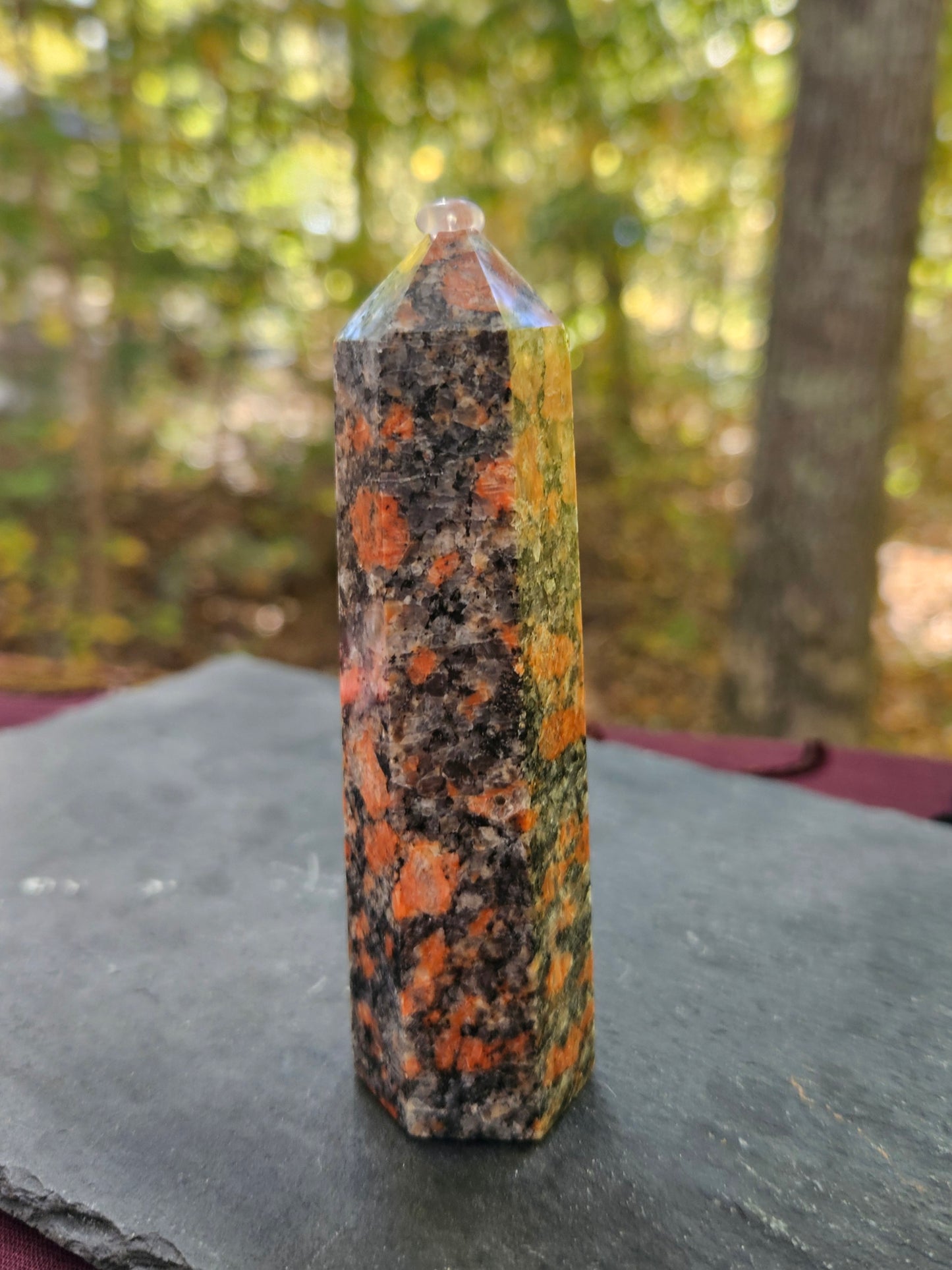 Red Snowflake Obsidian