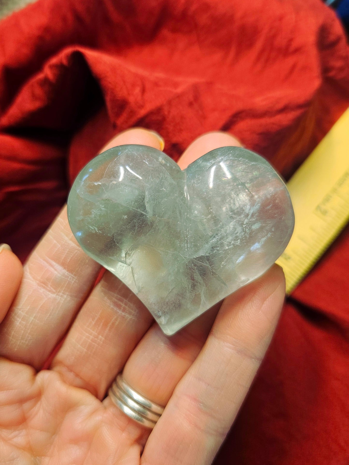 Green Fluorite Heart