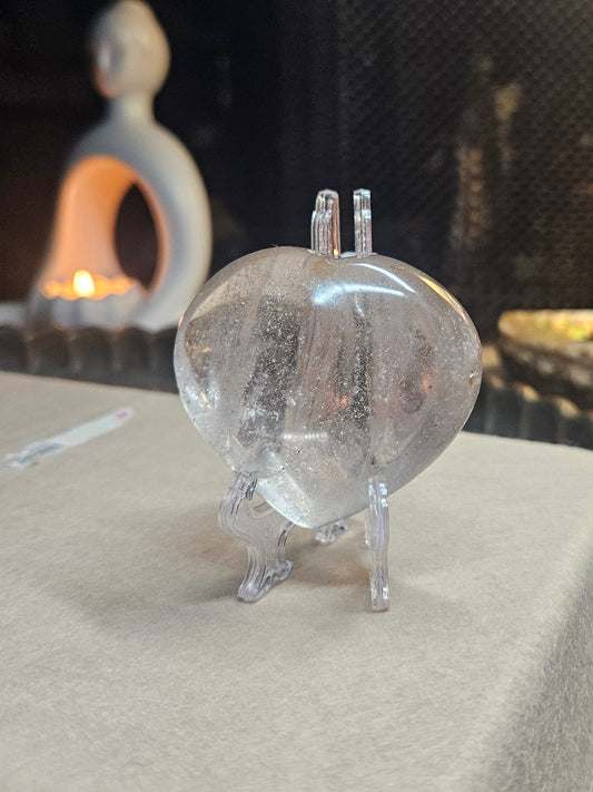 Clear Quartz palm heart