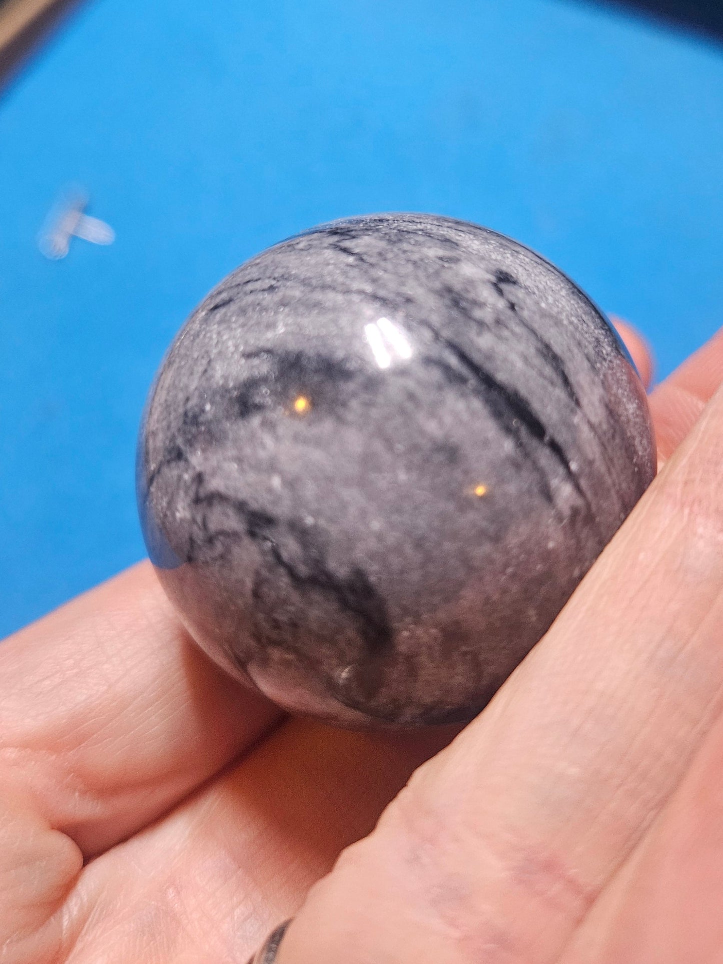 Black Picasso Jasper Sphere