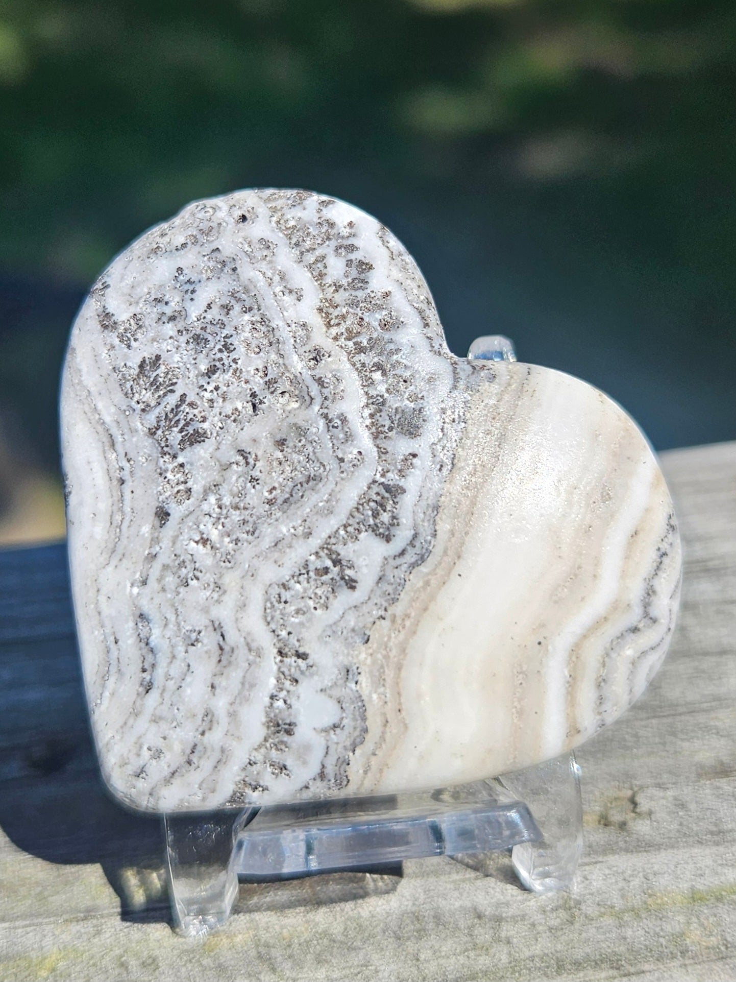 Dendritic Jasper heart