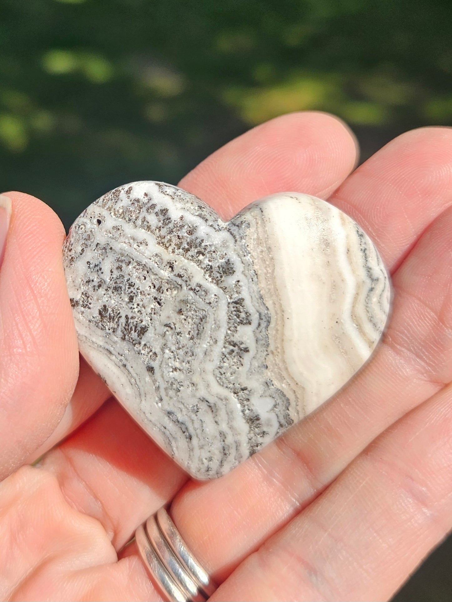 Dendritic Jasper heart