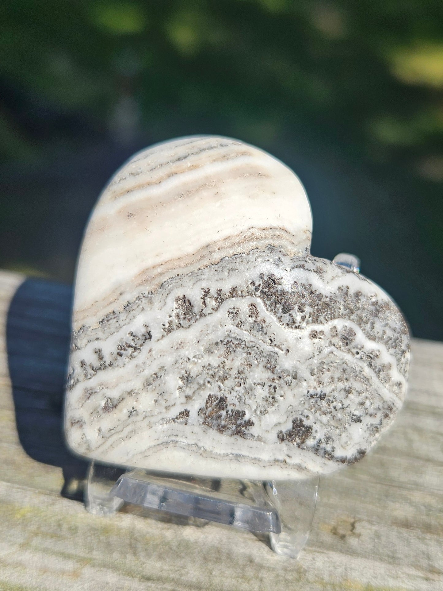 Dendritic Jasper heart