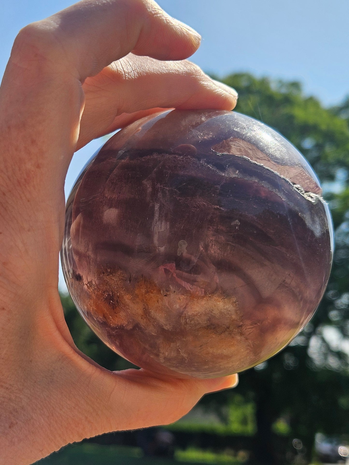 Rainbow Fluorite Sphere