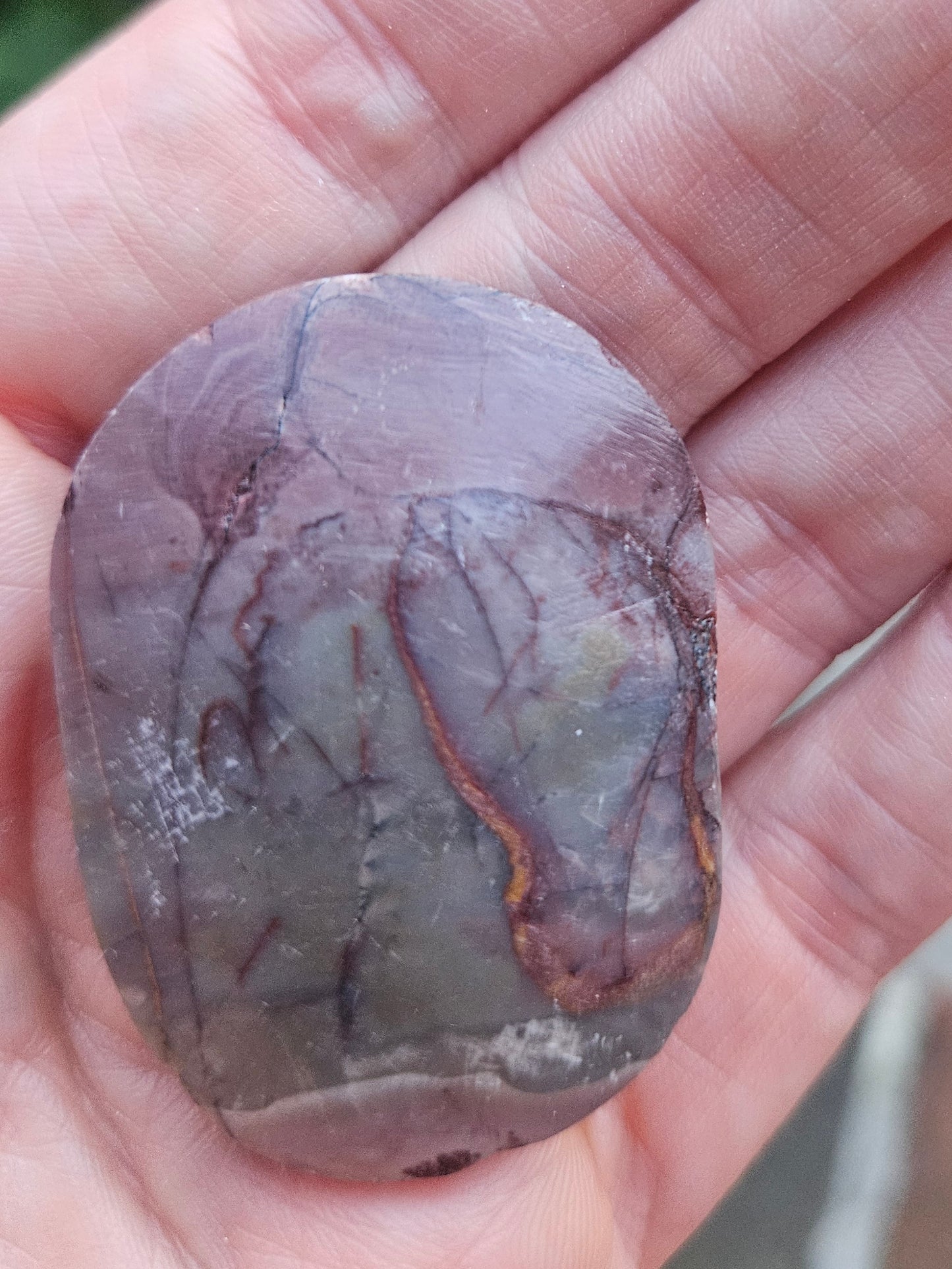 Dendritic Jasper palm stone
