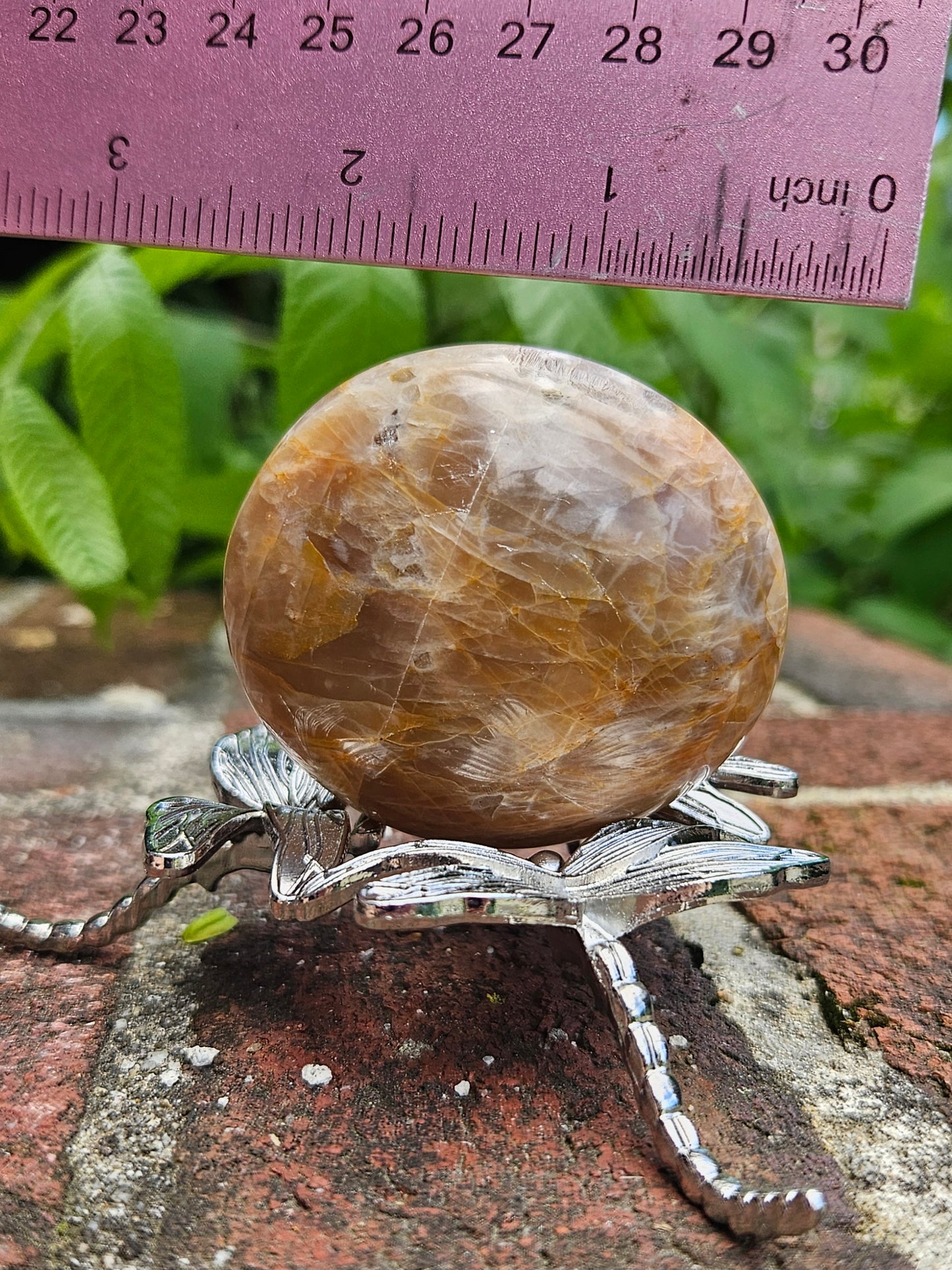Golden Moonstone palm stone