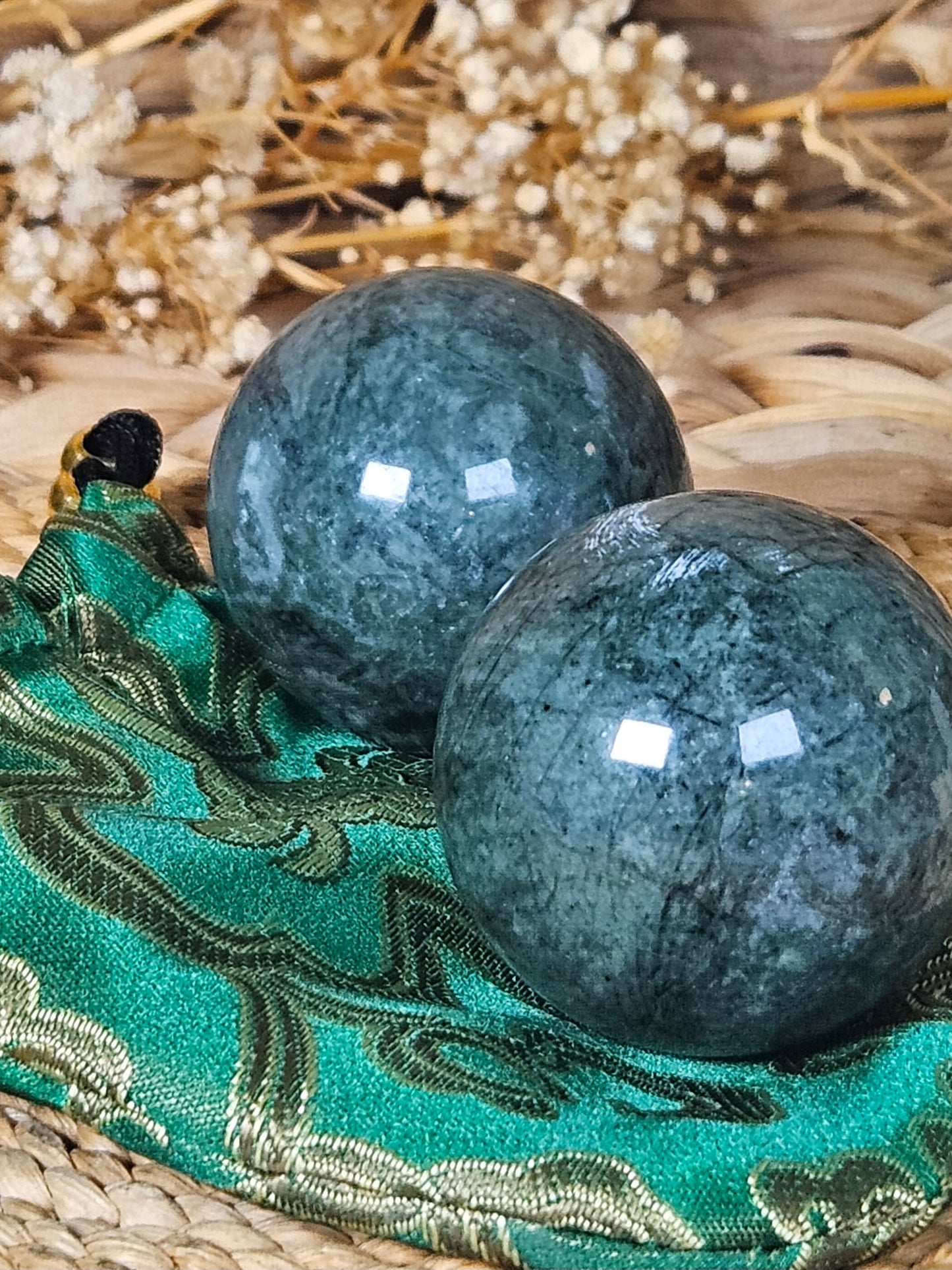 Meditation Spheres - Moss Agate