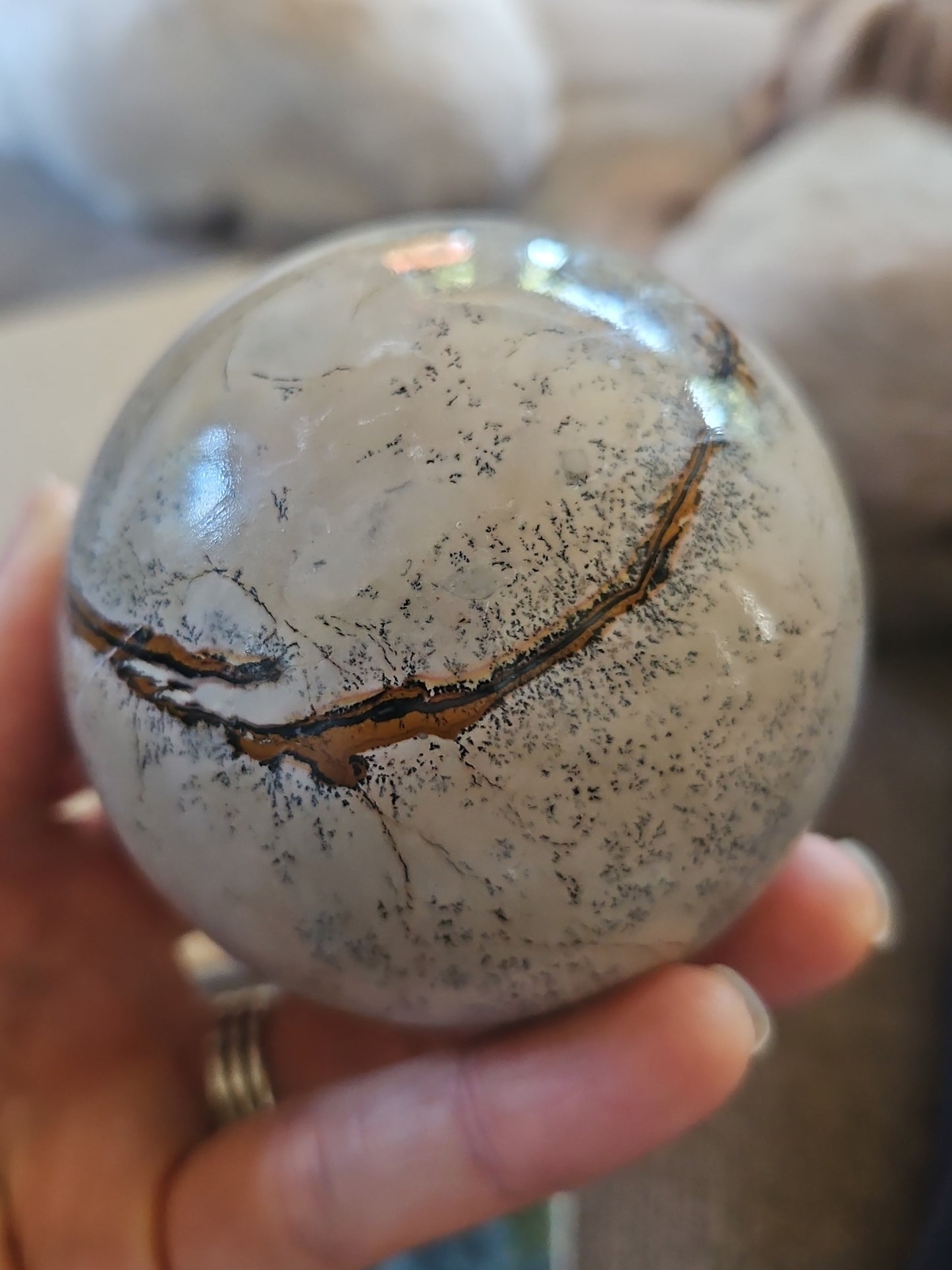 Dendritic Jasper sphere