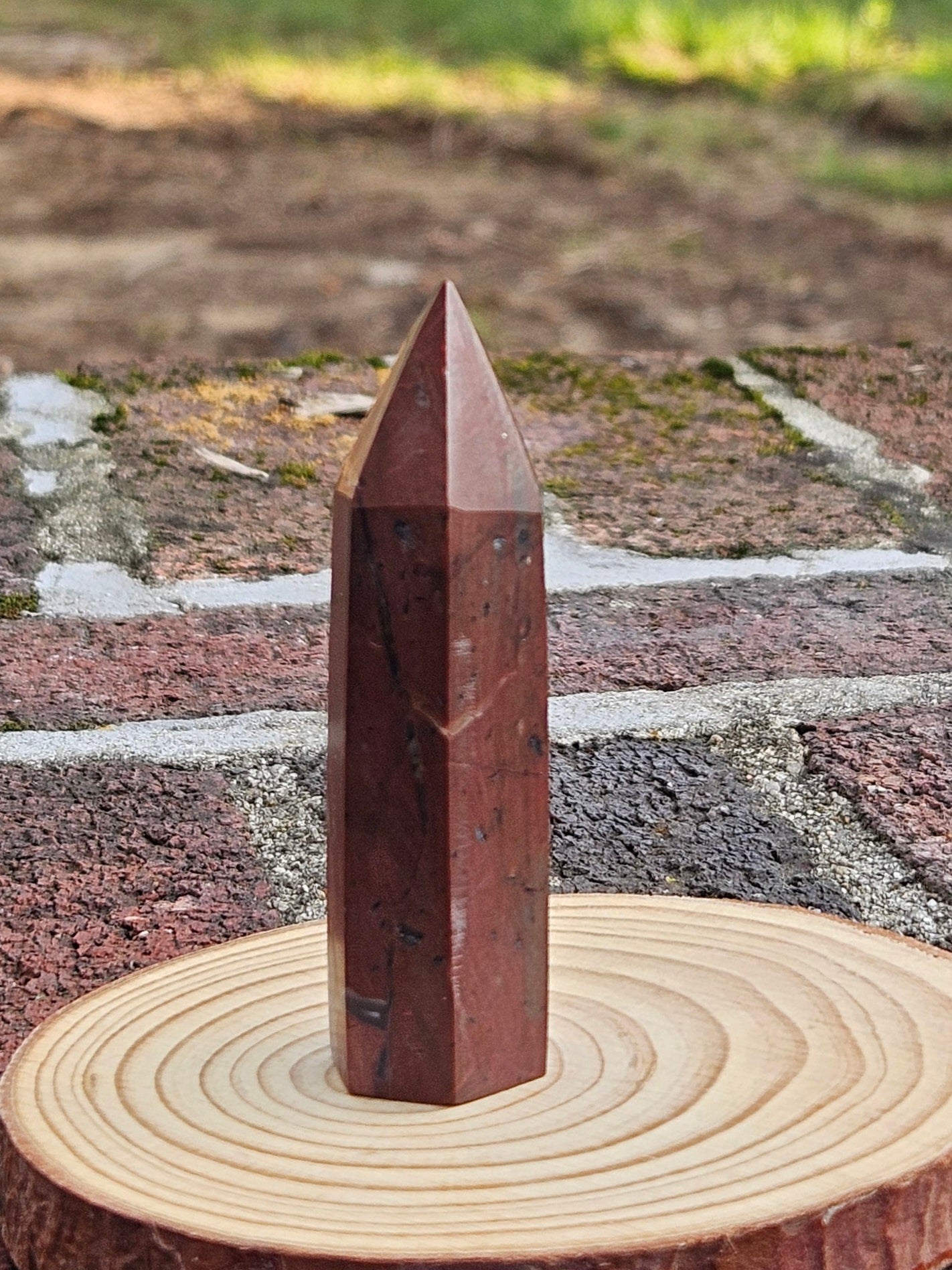 Red Jasper Tower with chalcedony pocket