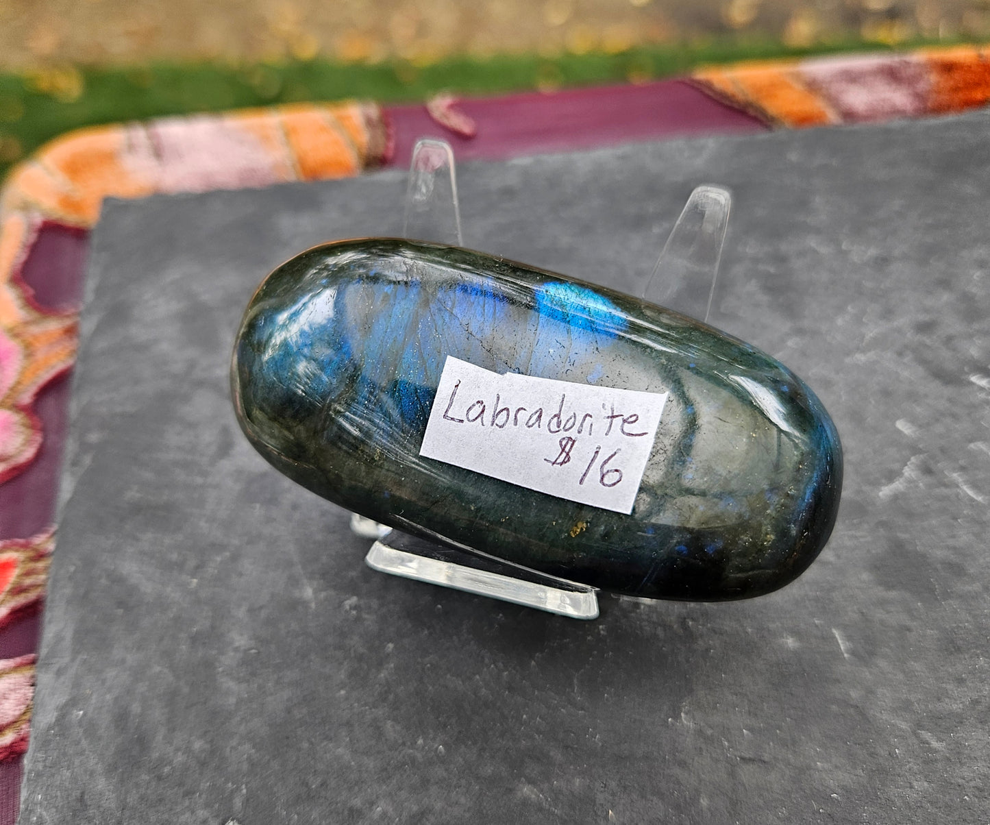 Labradorite palm stone - oversized