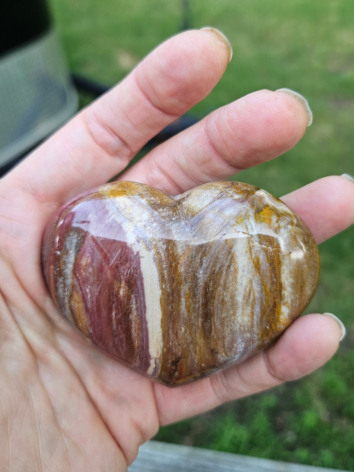 Large Mookaite Jasper Heart