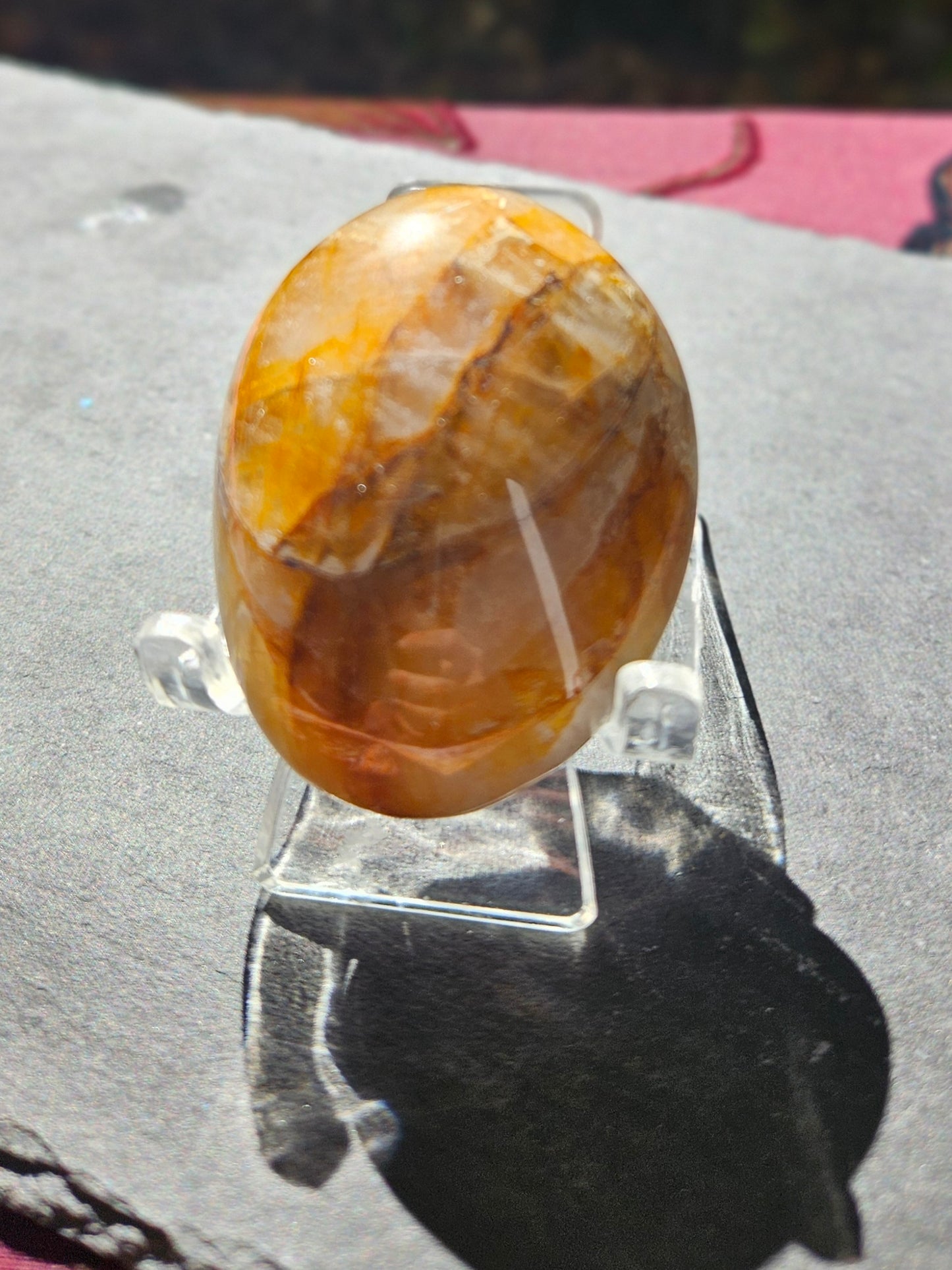 Golden Healer palm stone