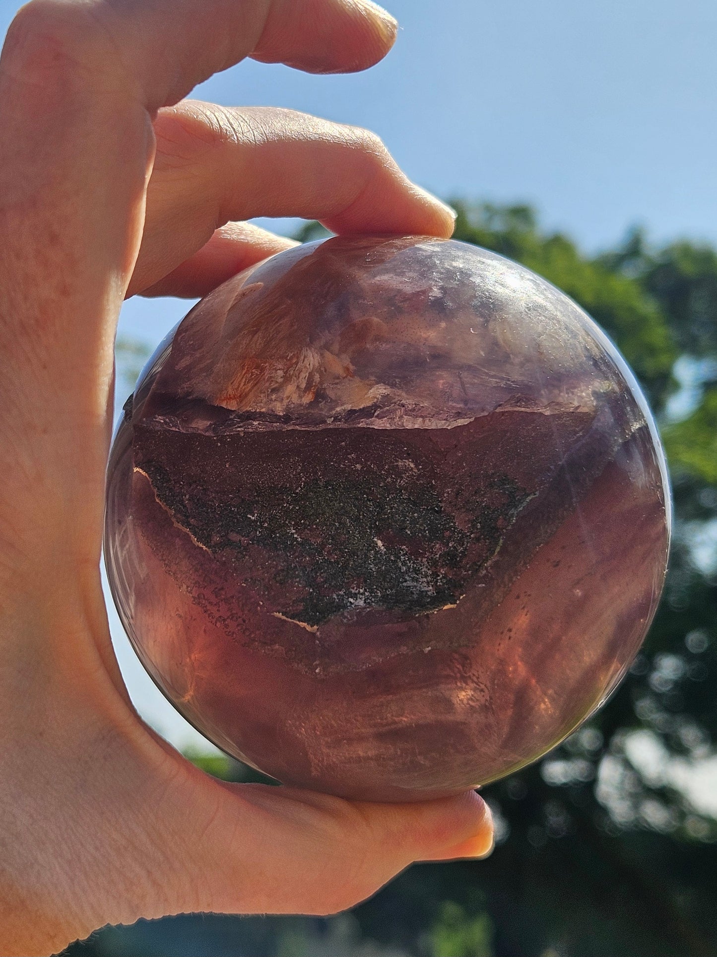 Rainbow Fluorite Sphere