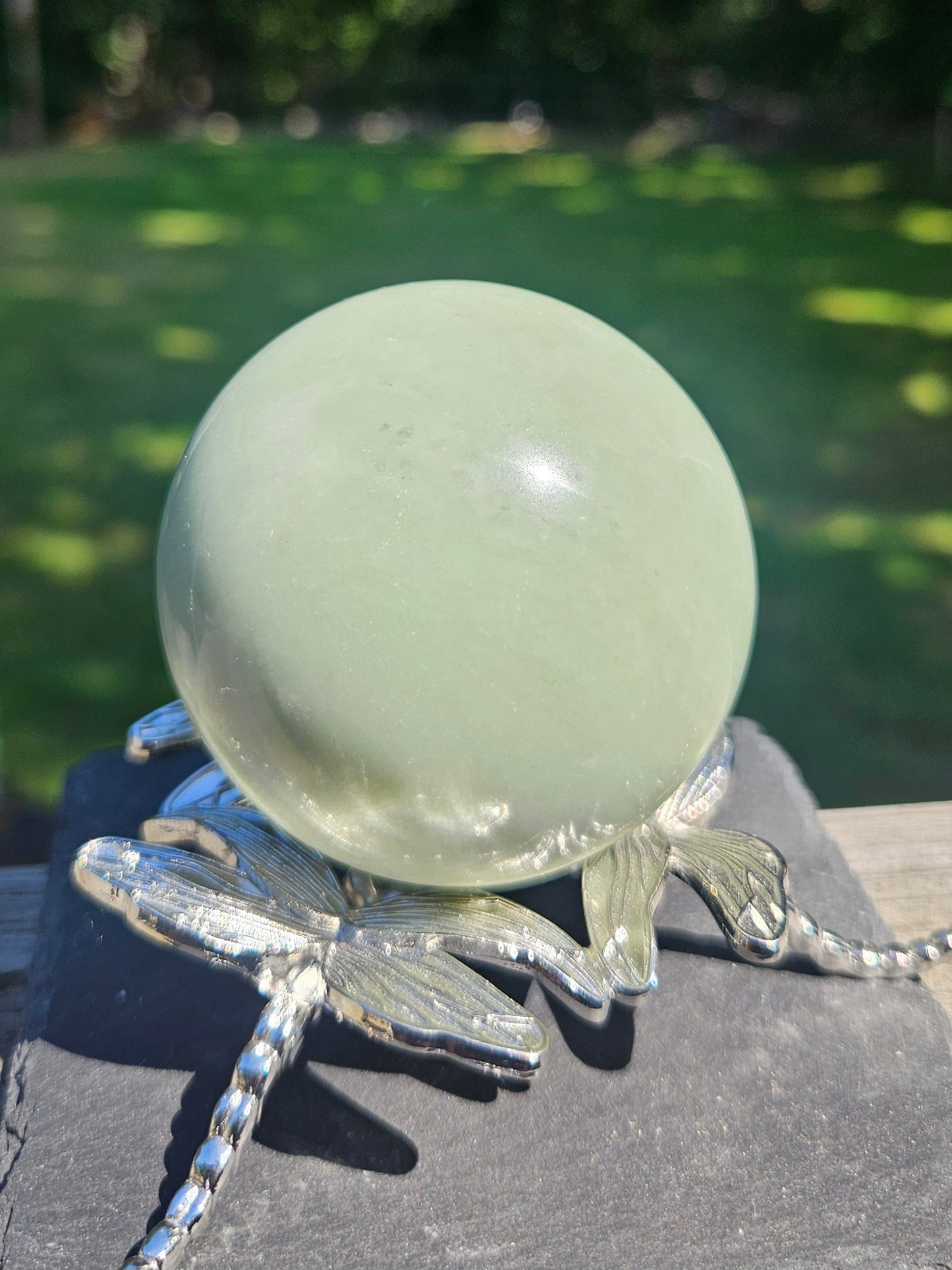 Green Aventurine with Pyrite sphere