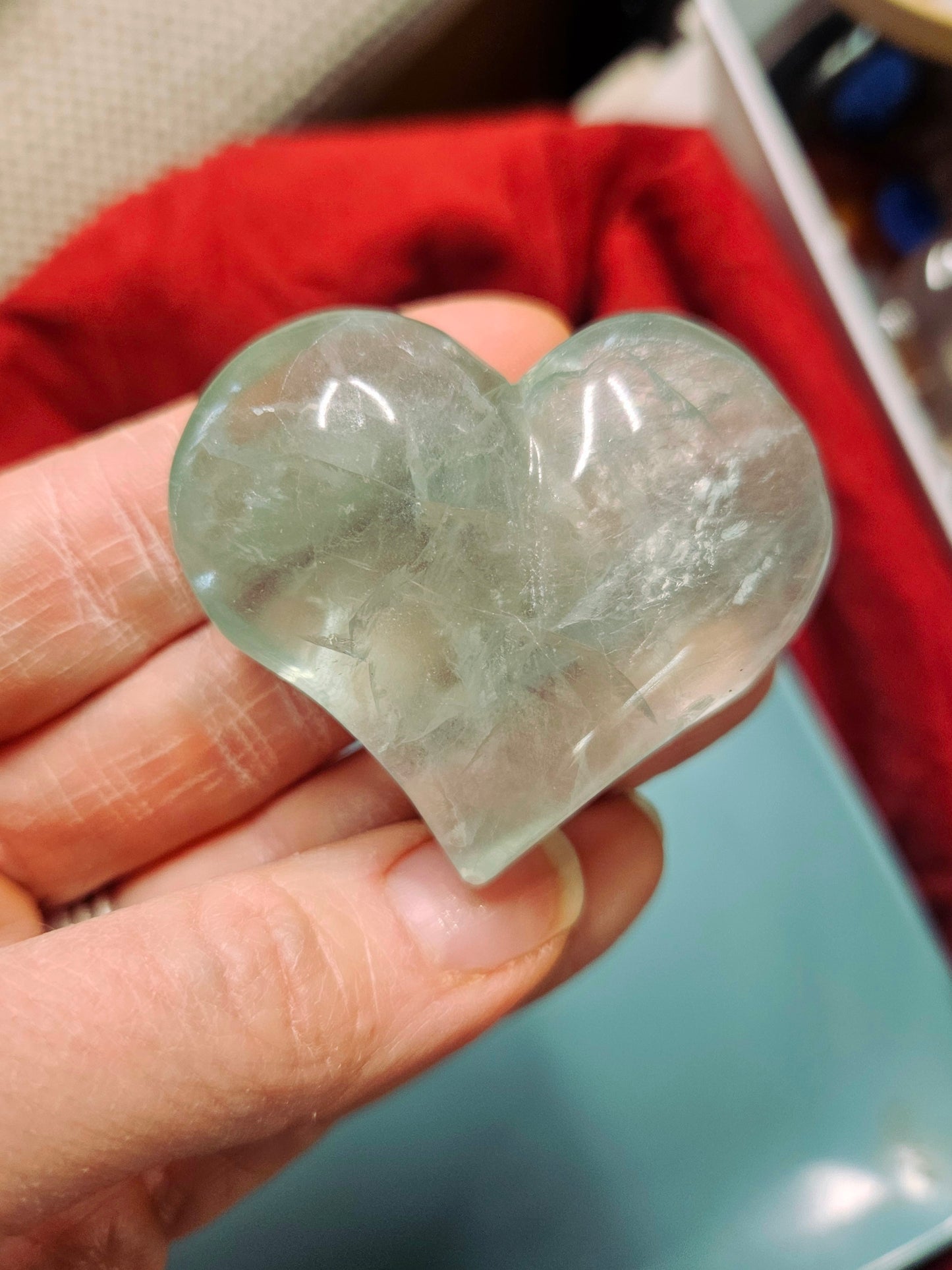 Green Fluorite Heart