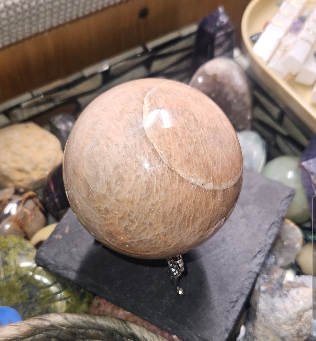 Peach Moonstone sphere
