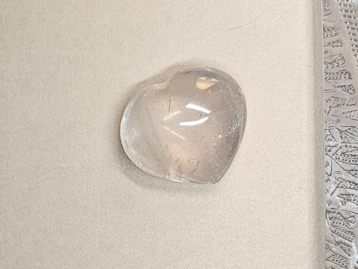Clear Quartz palm heart