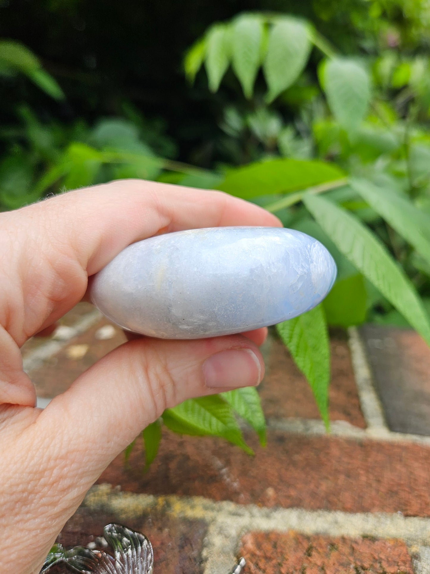 Blue Calcite palm stone
