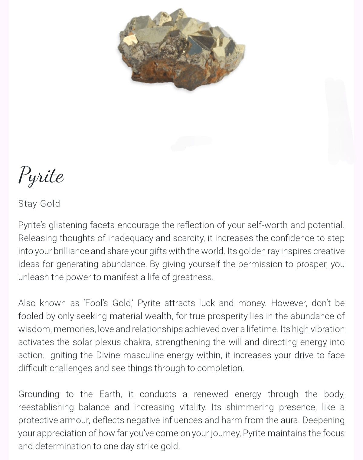 Find stone information here!