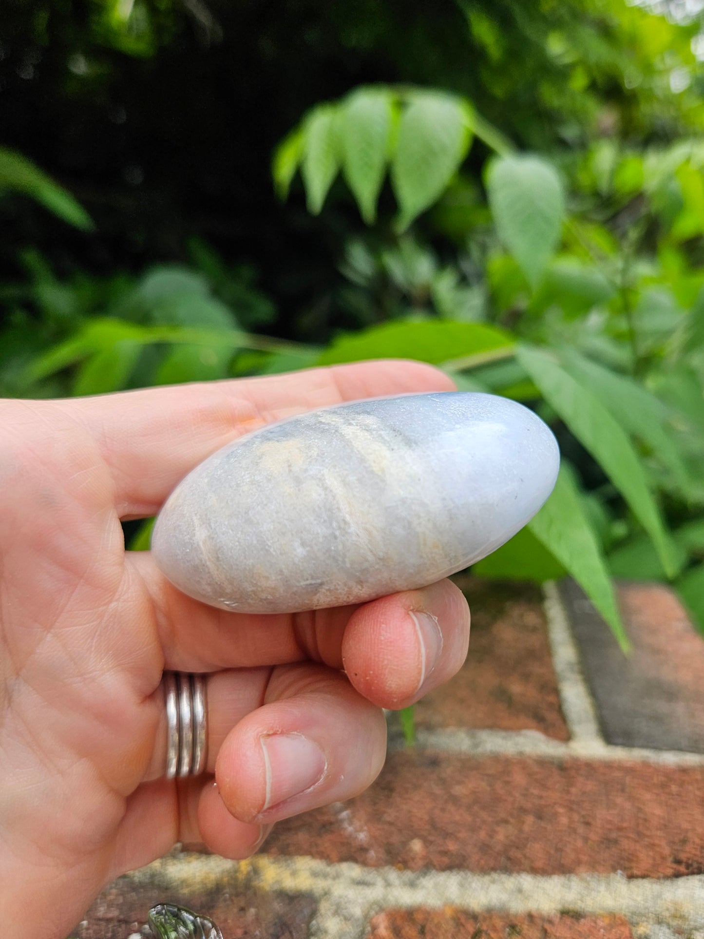 Blue Calcite palm stone