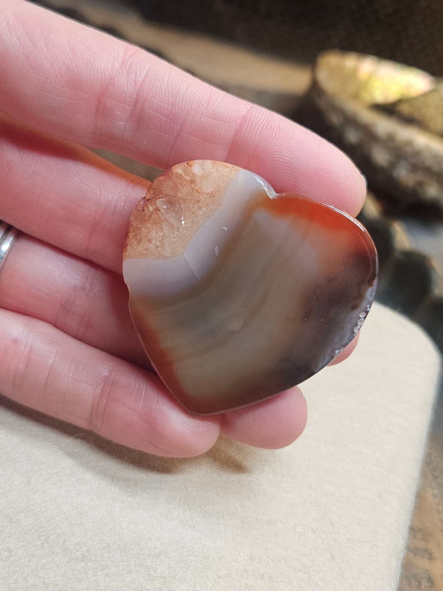 Carnelian Agate heart