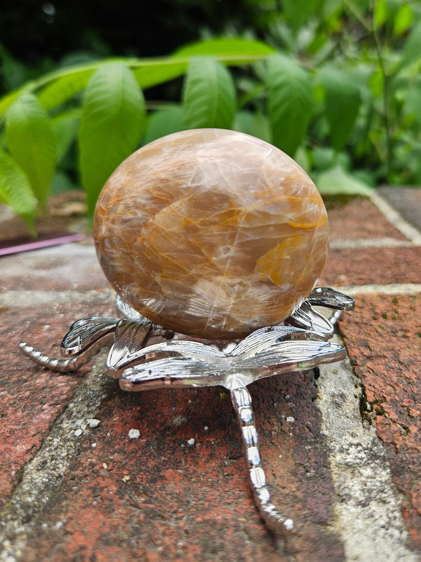 Golden Moonstone palm stone