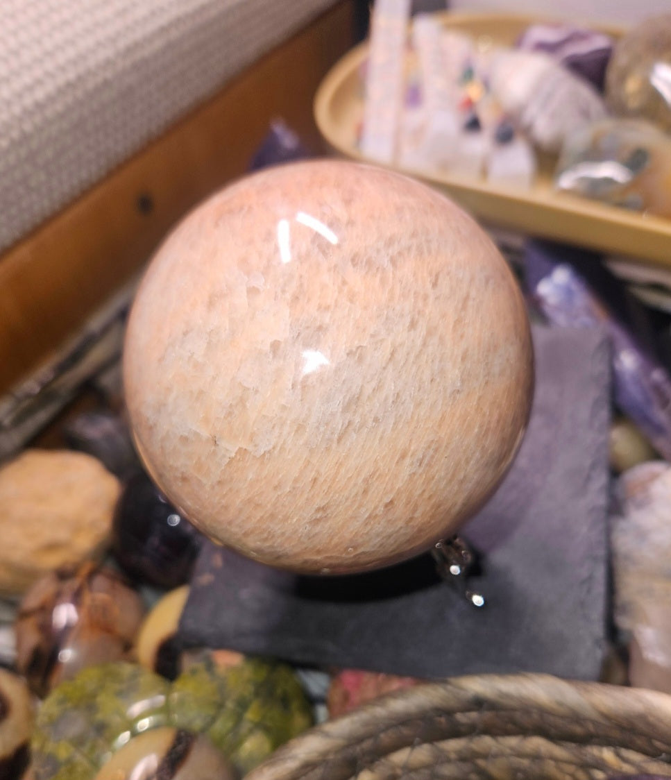 Peach Moonstone sphere