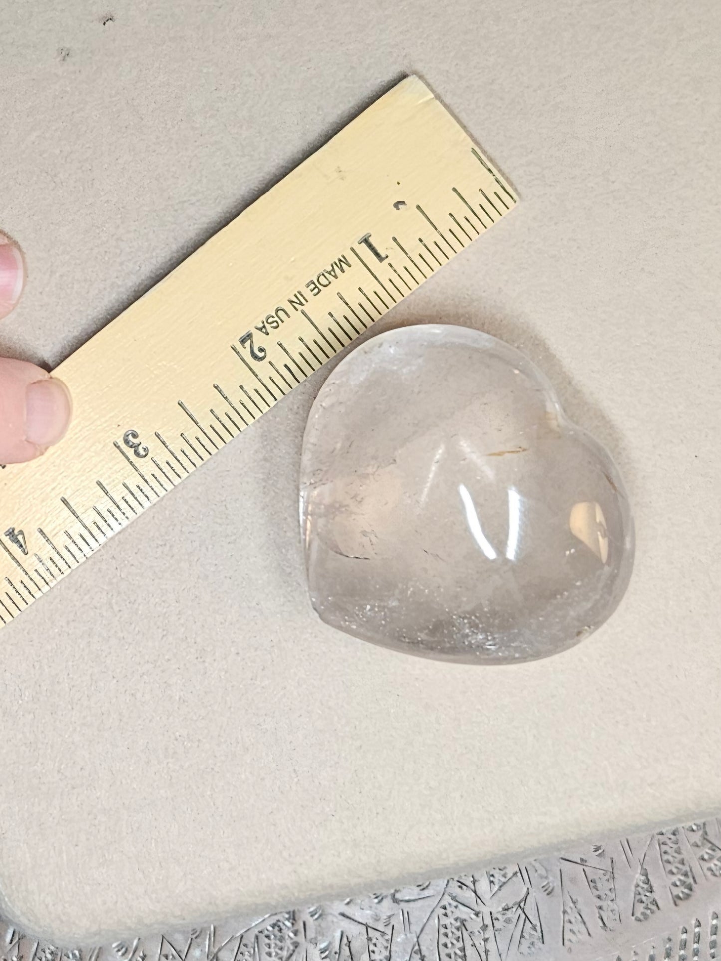 Clear Quartz palm heart