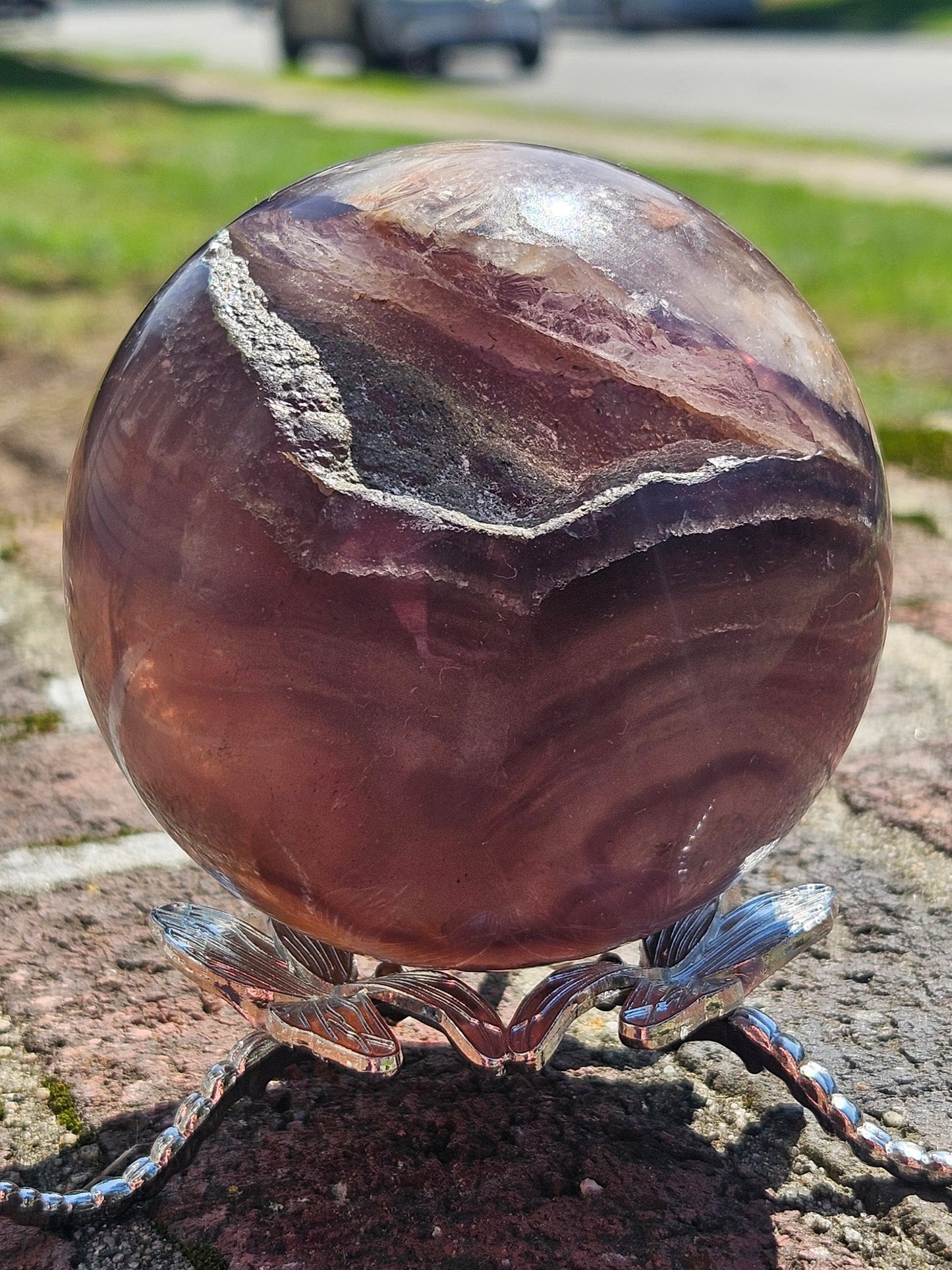 Rainbow Fluorite Sphere
